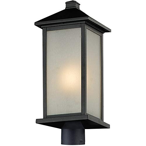 Black Large Outdoor Post Light Head - Durable Weatherproof Exterior Wall Sconce for Porch, Garden, Patio & Driveway Lighting - Perfect for Home Security and Landscape Illumination