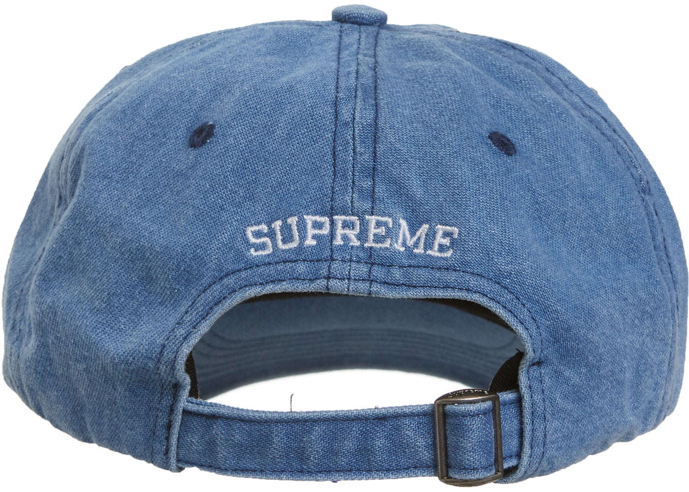 Supreme Multi Color Logo 6-Panel Light Denim Baseball Cap - Stylish Streetwear for Men & Women | Perfect for Casual Outfits, Music Festivals & Urban Fashion