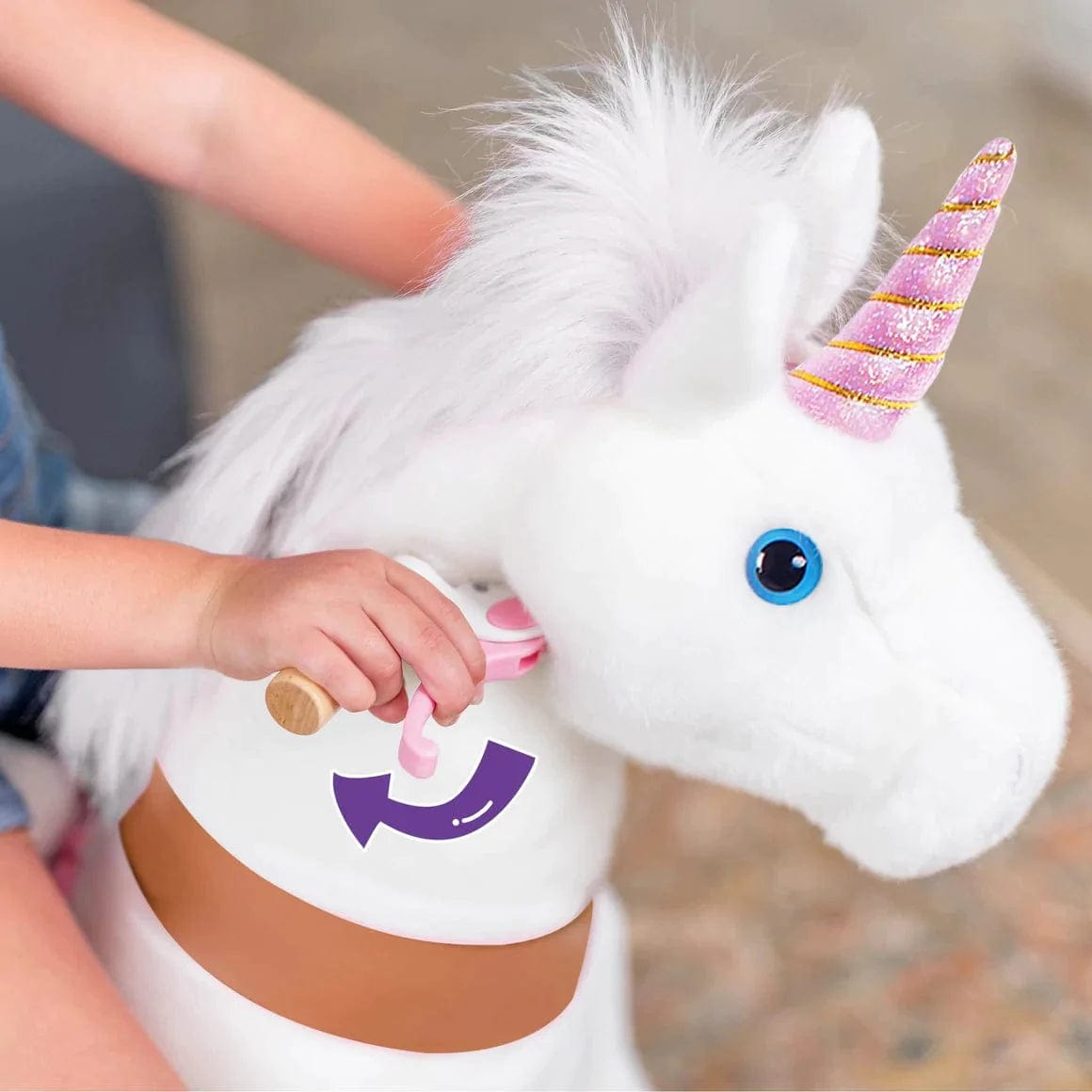 Ponycycle Ride-On Toy for Kids Ages 4-8 | Medium Size | Interactive Rocking Horse for Indoor & Outdoor Play | Perfect Birthday Gift for Boys & Girls