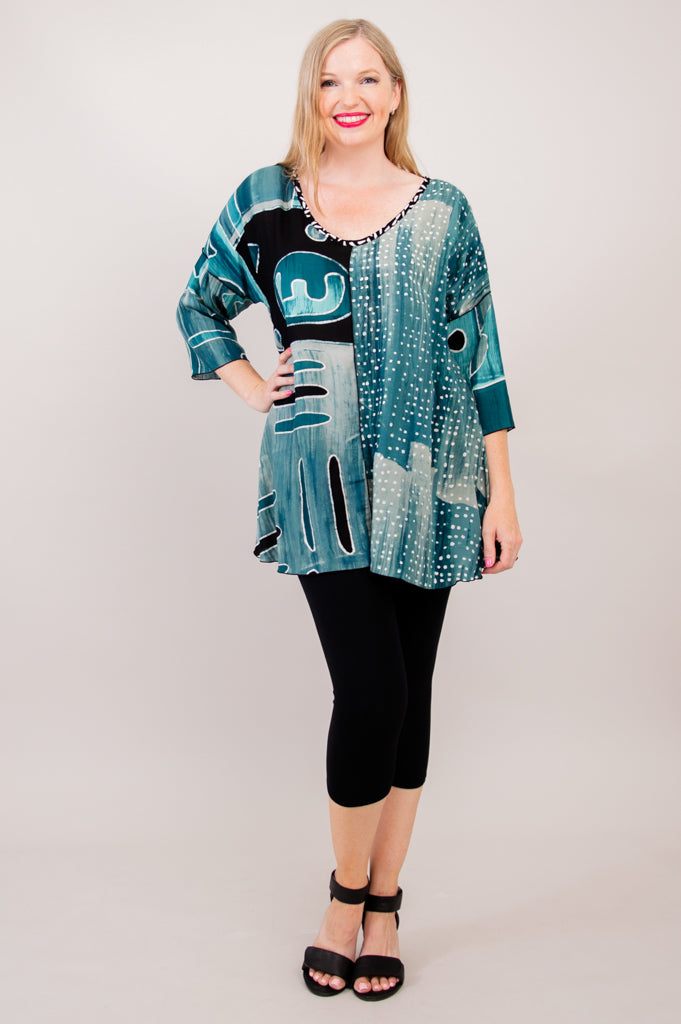 Gayle Top - Stylish Mumbai Abstract Print Blouse for Women | Perfect for Casual Outings, Parties & Festive Occasions