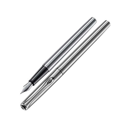 Diplomat Traveller Fountain Pen - Premium Stainless Steel Writing Instrument for Professionals & Students - Perfect for Office, School & Gift Giving