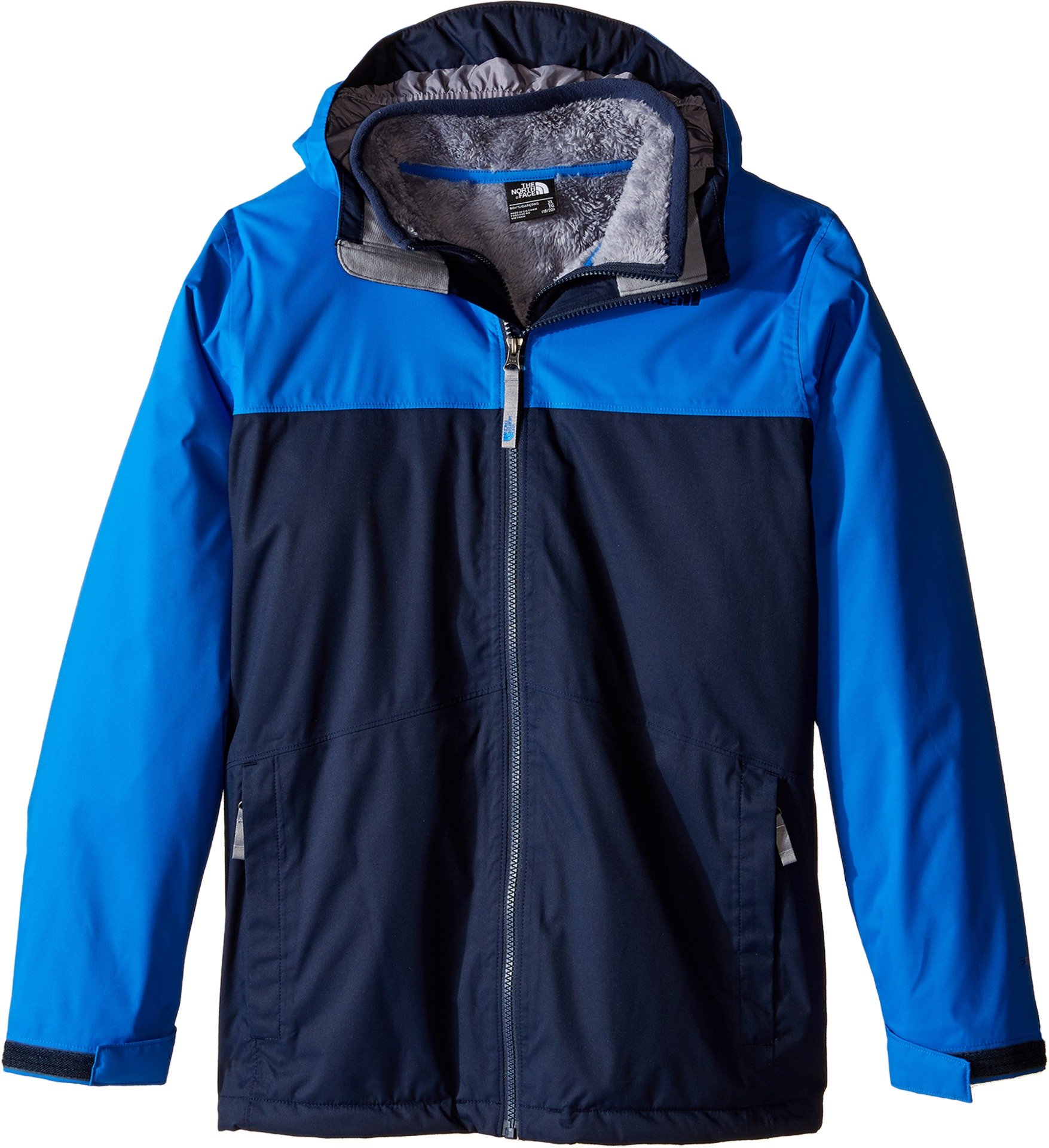 The North Face Kids Boys Chimborazo Triclimate Jacket - Waterproof & Windproof Winter Coat for Boys (Little/Big Kids, Cosmic Blue, X-Large) - Perfect for Snow Play, Skiing & Outdoor Adventures