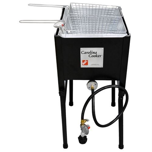 Carolina Cooker 174 Single Burner Outdoor Fryer with 2 Baskets - Perfect for Backyard BBQs, Fish Fries, and Camping Cooking