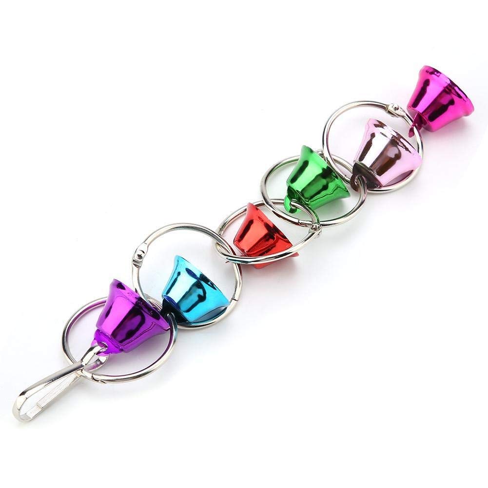 Colorful Hanging Bell Chew Toy for Parrots, Macaws & Pet Birds - Interactive Bird Toy with Bells & Strings - Durable Chewing & Play Activity for African Greys, Cockatoos, Amazons (Great for Cage Enrichment & Mental Stimulation)