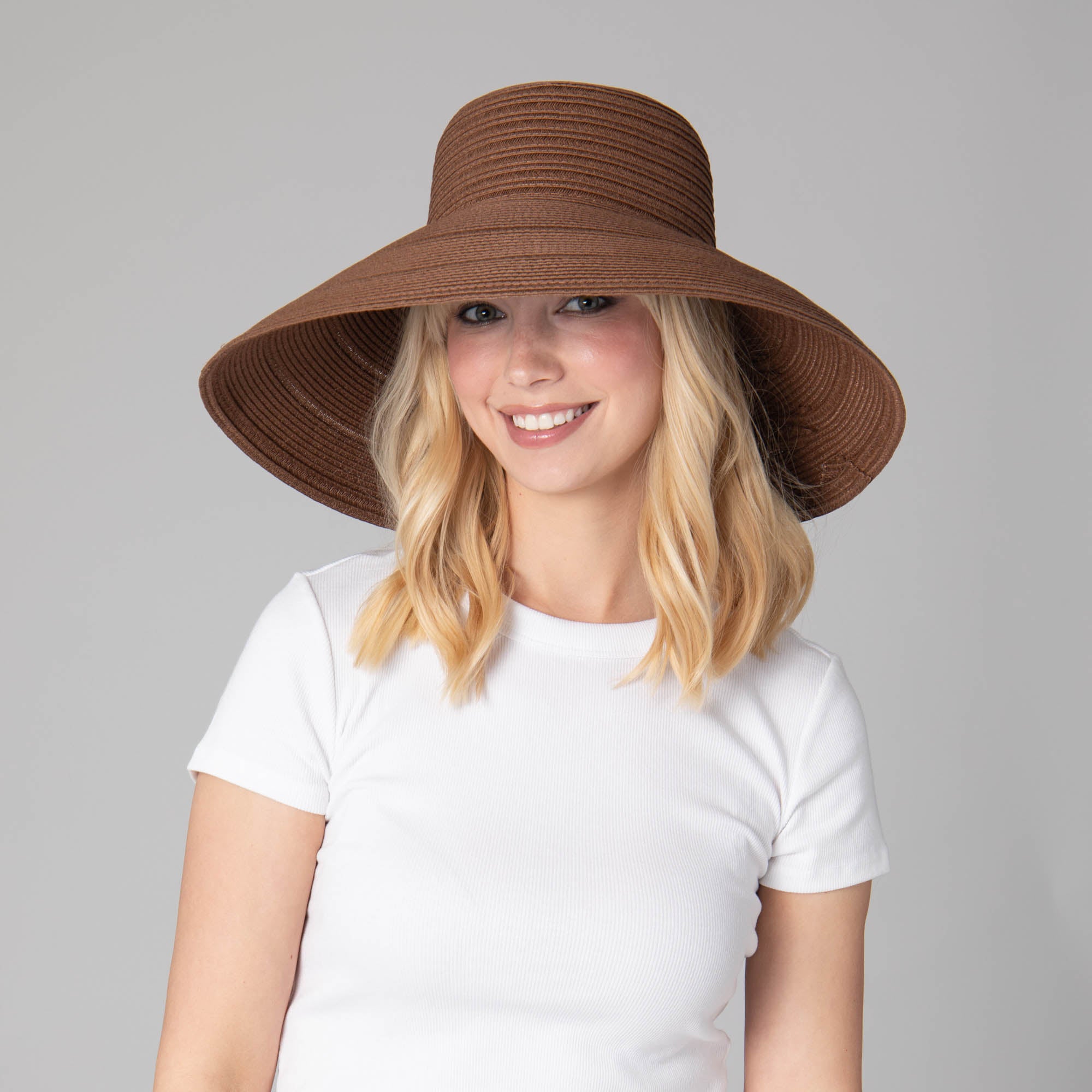 Newport Women's 6-Way Round Crown Sun Hat - UV Protection Wide Brim Beach Hat for Summer, Gardening, Travel & Outdoor Activities