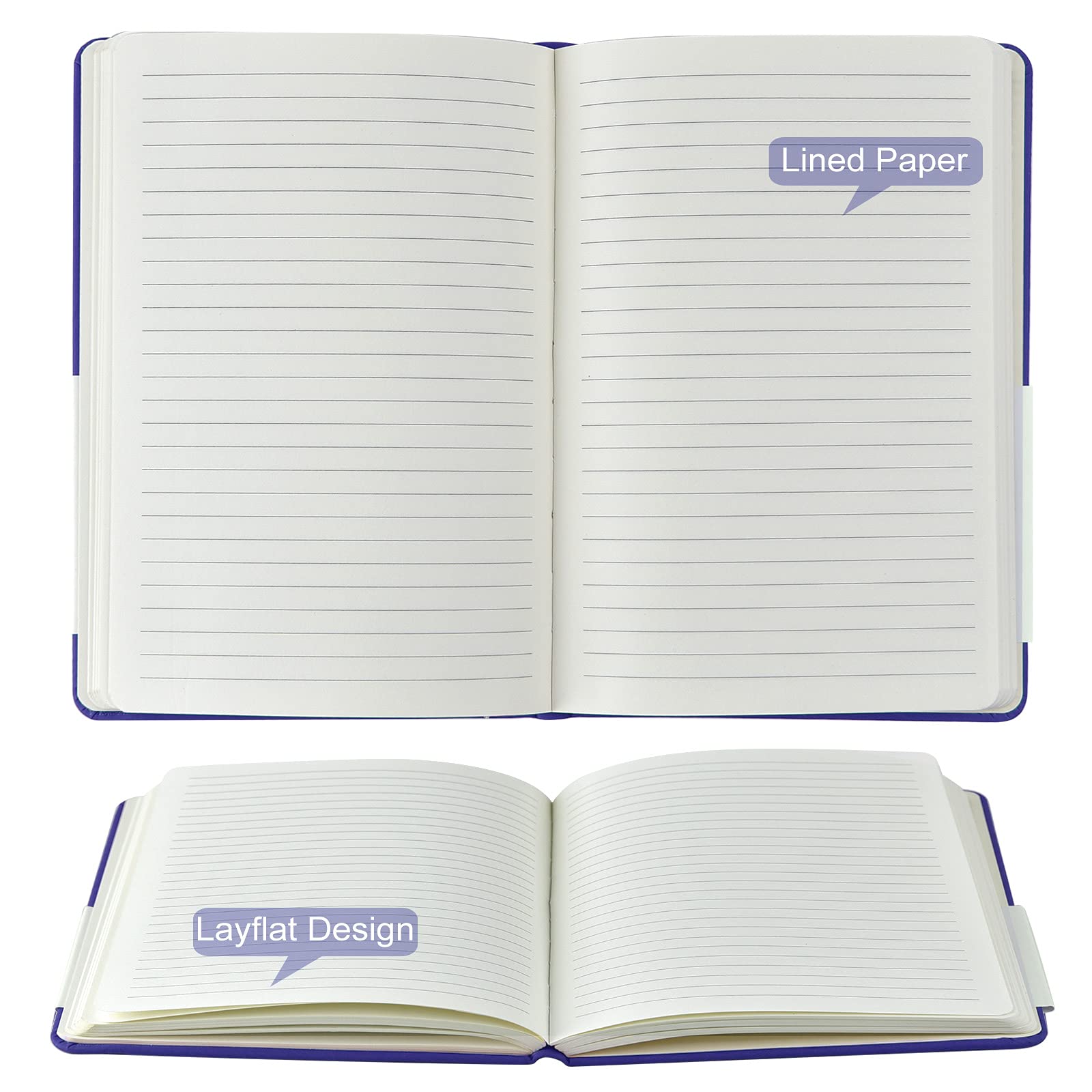 Coopay 24-Pack A5 Hardcover Lined Notebooks - 160 Pages, 100GSM Thick Paper, 8.3