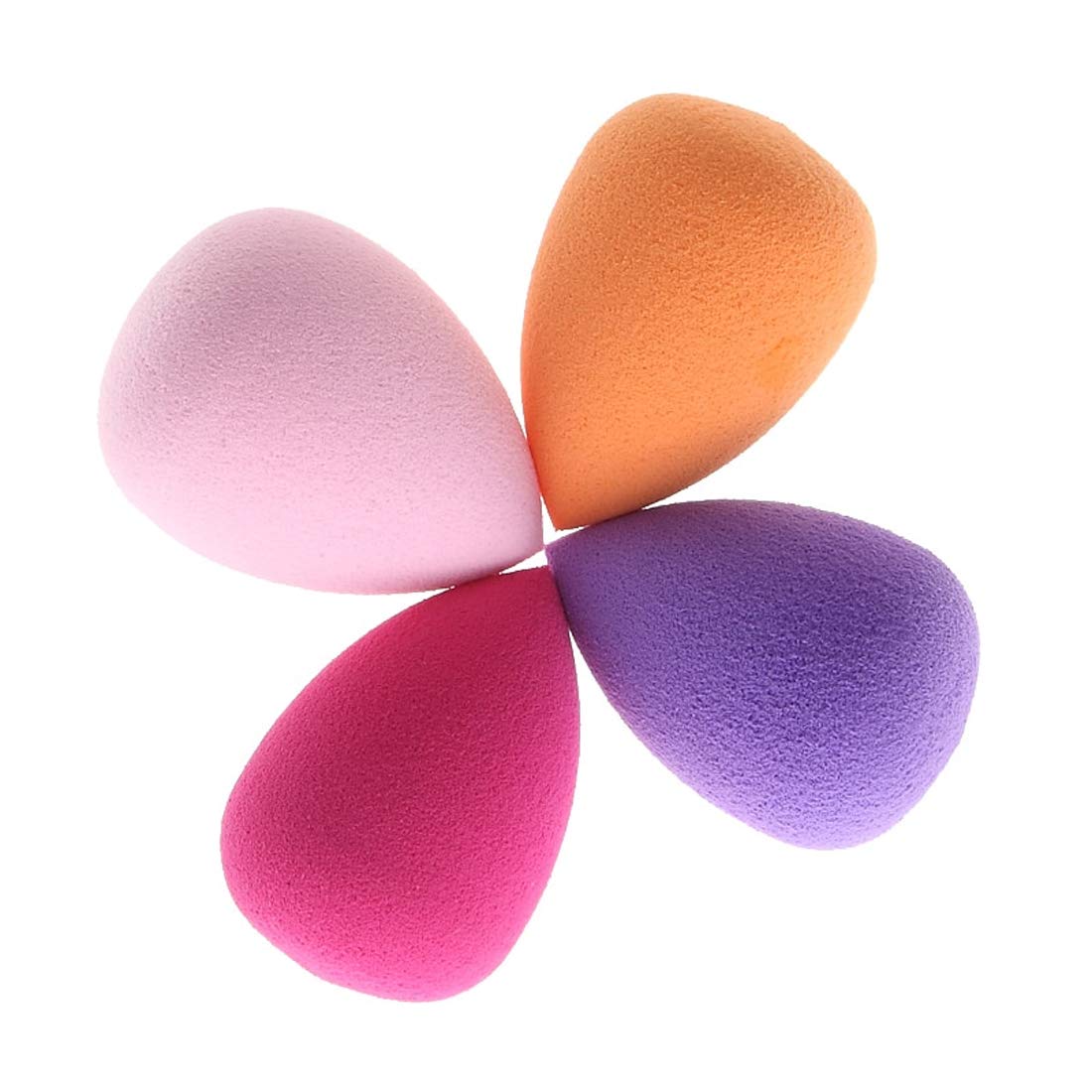 Futaba Mini Drop Shaped Makeup Sponge - 4 Pack Blender for Liquid Foundation & Concealer - Soft Beauty Blending Sponge for Flawless Makeup Application - Perfect for Travel & Everyday Use