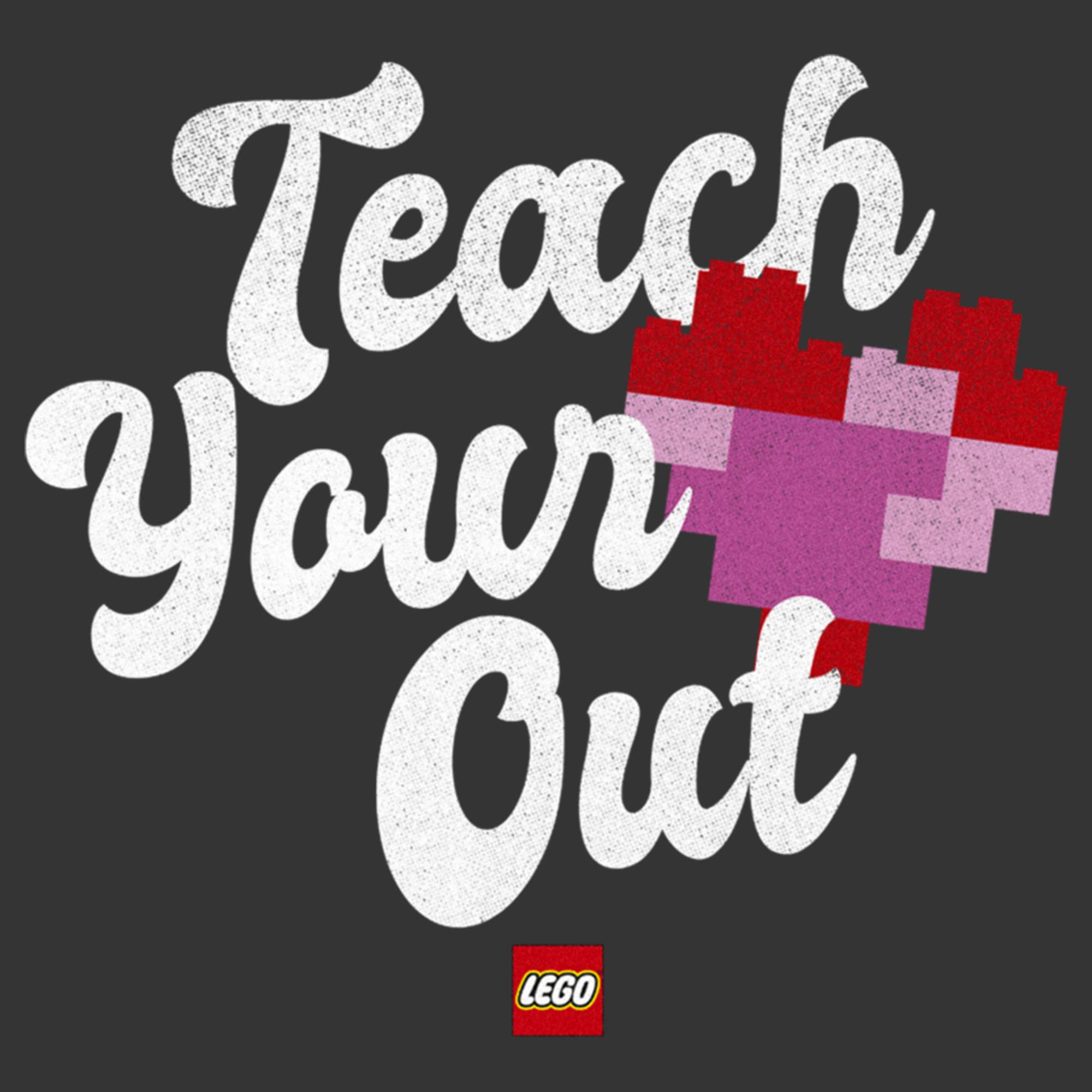 Lego Iconic Teach Your Heart Out Men's Graphic T-Shirt - Cool Short Sleeve Tee for Young Adults - Perfect for Casual Wear, Gaming & Comic Con Events