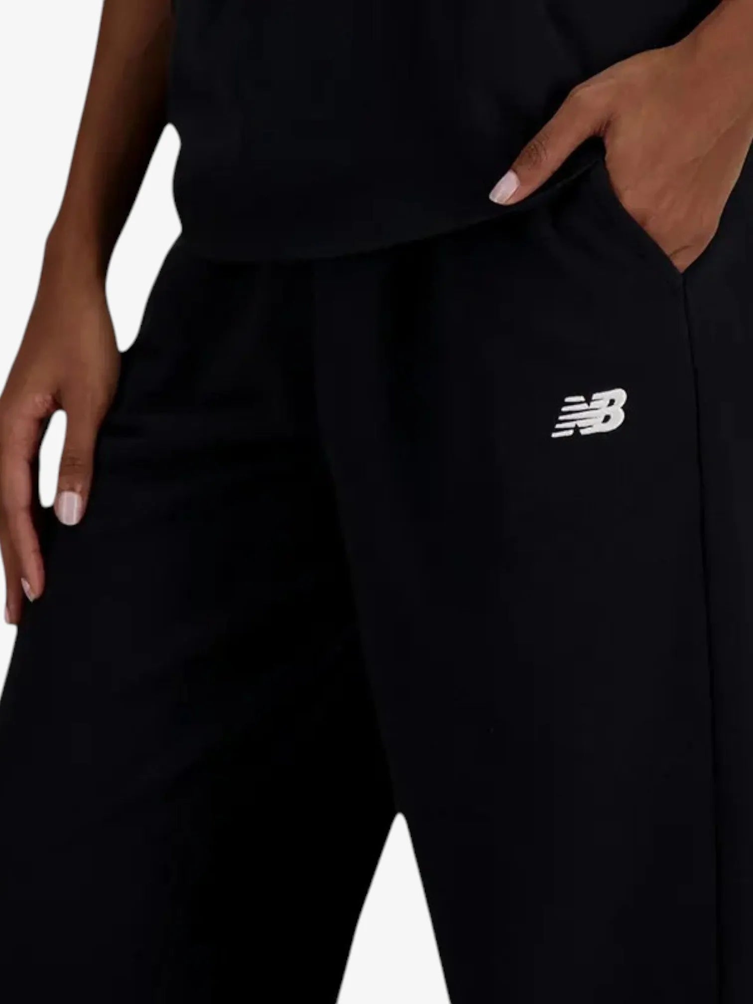 New Balance Women's Sport Essentials Jogger Pants - Black | Comfortable & Stylish Casual Wear for Running, Gym & Everyday Use