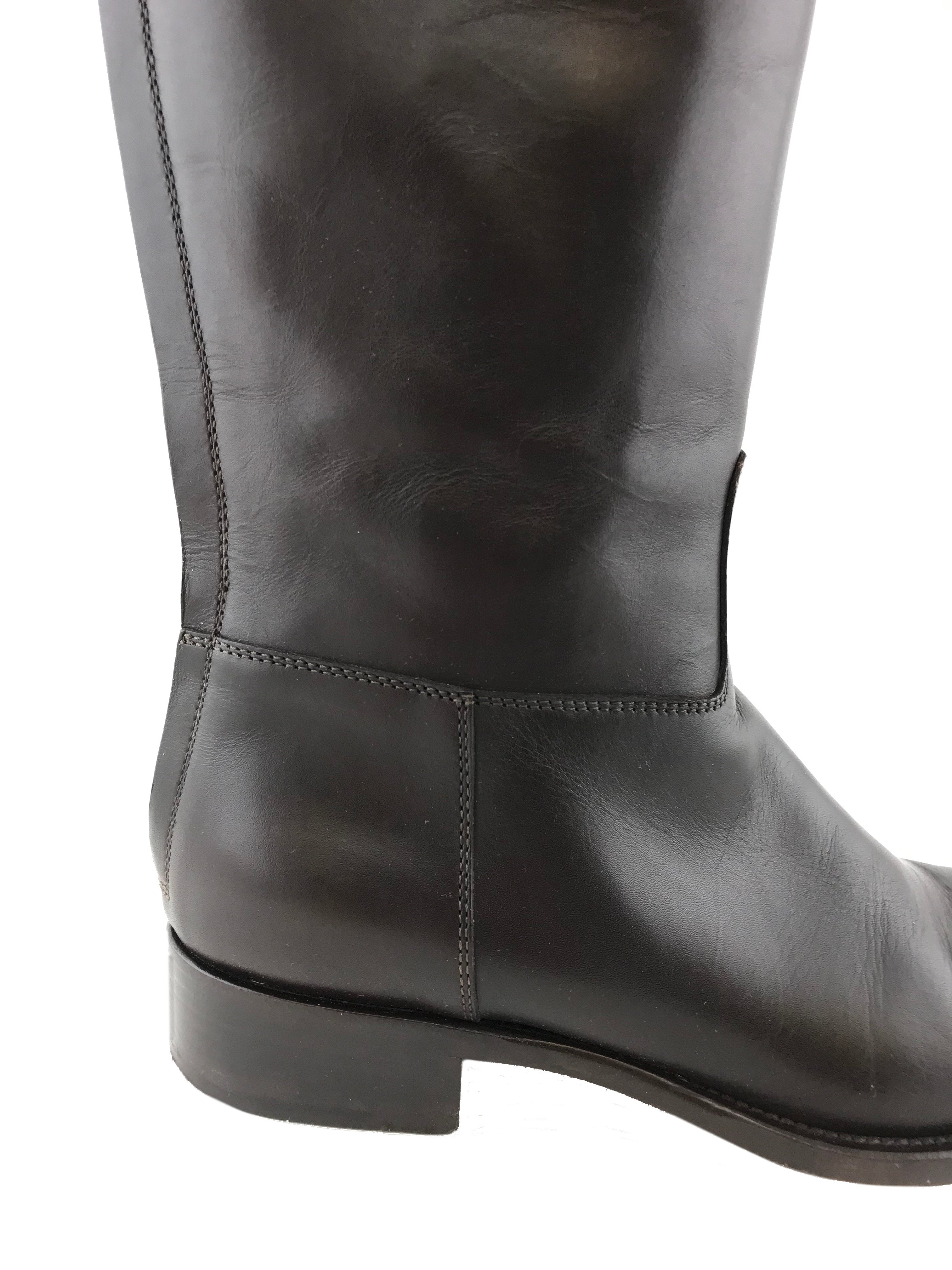 Loro Piana Wellington Leather Knee High Boots for Women Size 8.5 | Waterproof Winter Riding Boots | Perfect for Horseback Riding, Outdoor Activities & Fashion