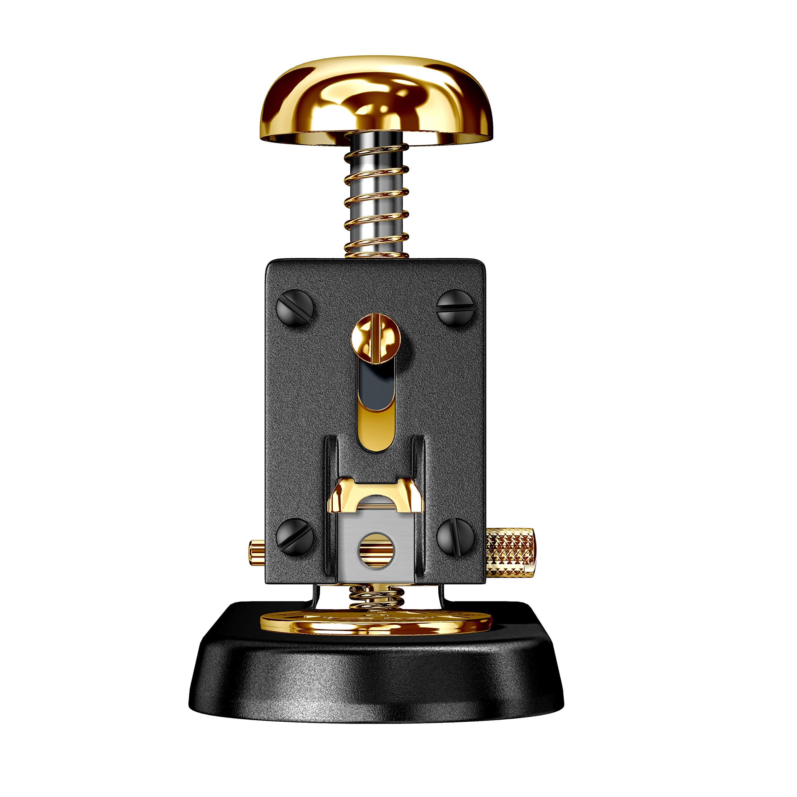 Premium M-1LN Small Black Stapler with 23K Gold Accents - Perfect for Office, School & Home Use