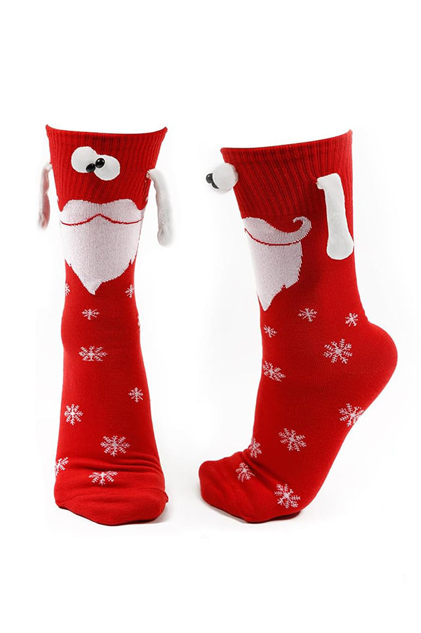 Christmas Couple Socks - Cute Matching Holding Hands Socks for Couples, Best Christmas Gift for Couples - Perfect for Holiday Photos & Romantic Gifts