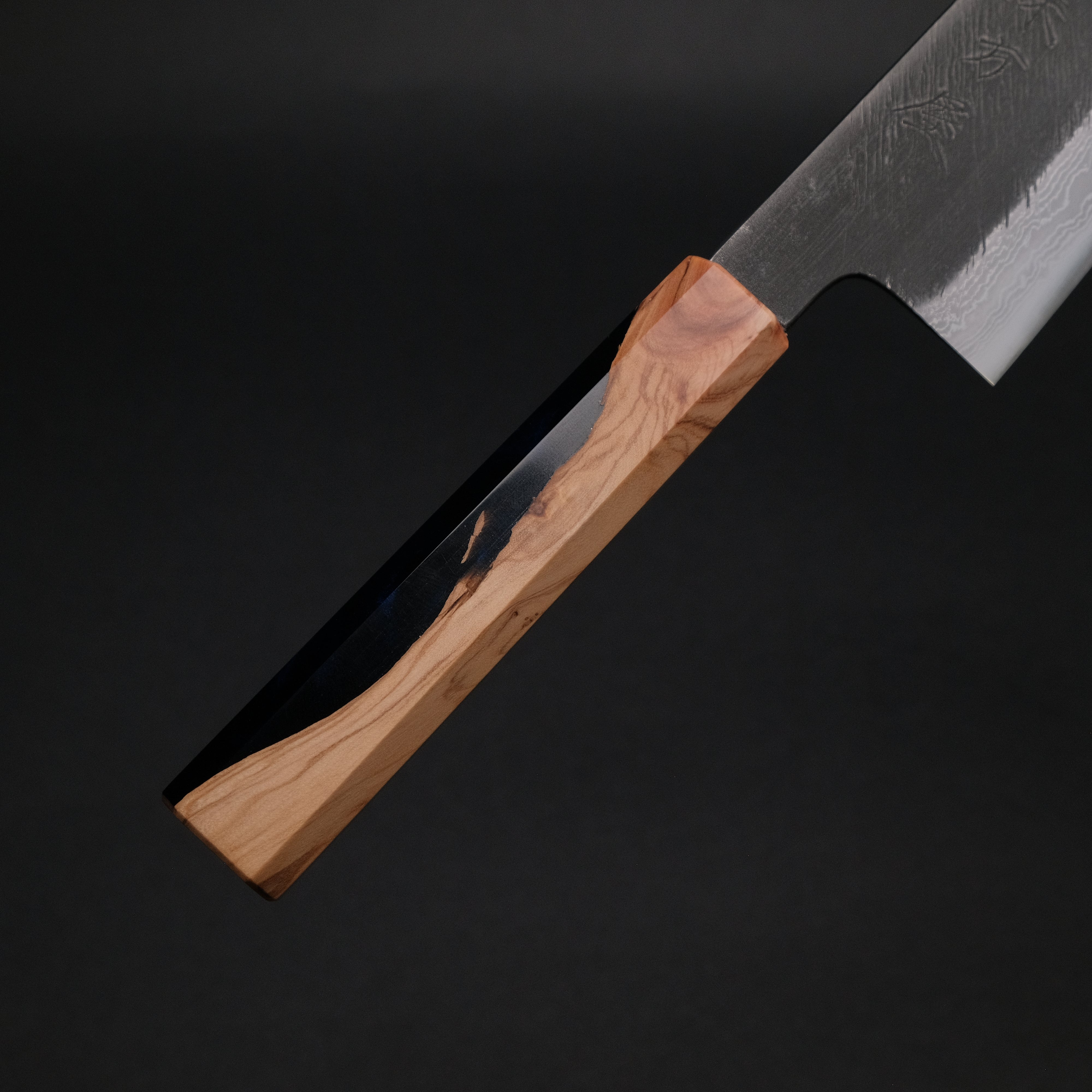 Ajikataya White #2 Matsuba Damascus Gyuto 210mm Japanese Chef Knife with Olive Wood & Resin Handle - Premium Kitchen Knife for Sushi, Meat Cutting & Professional Cooking (#11)