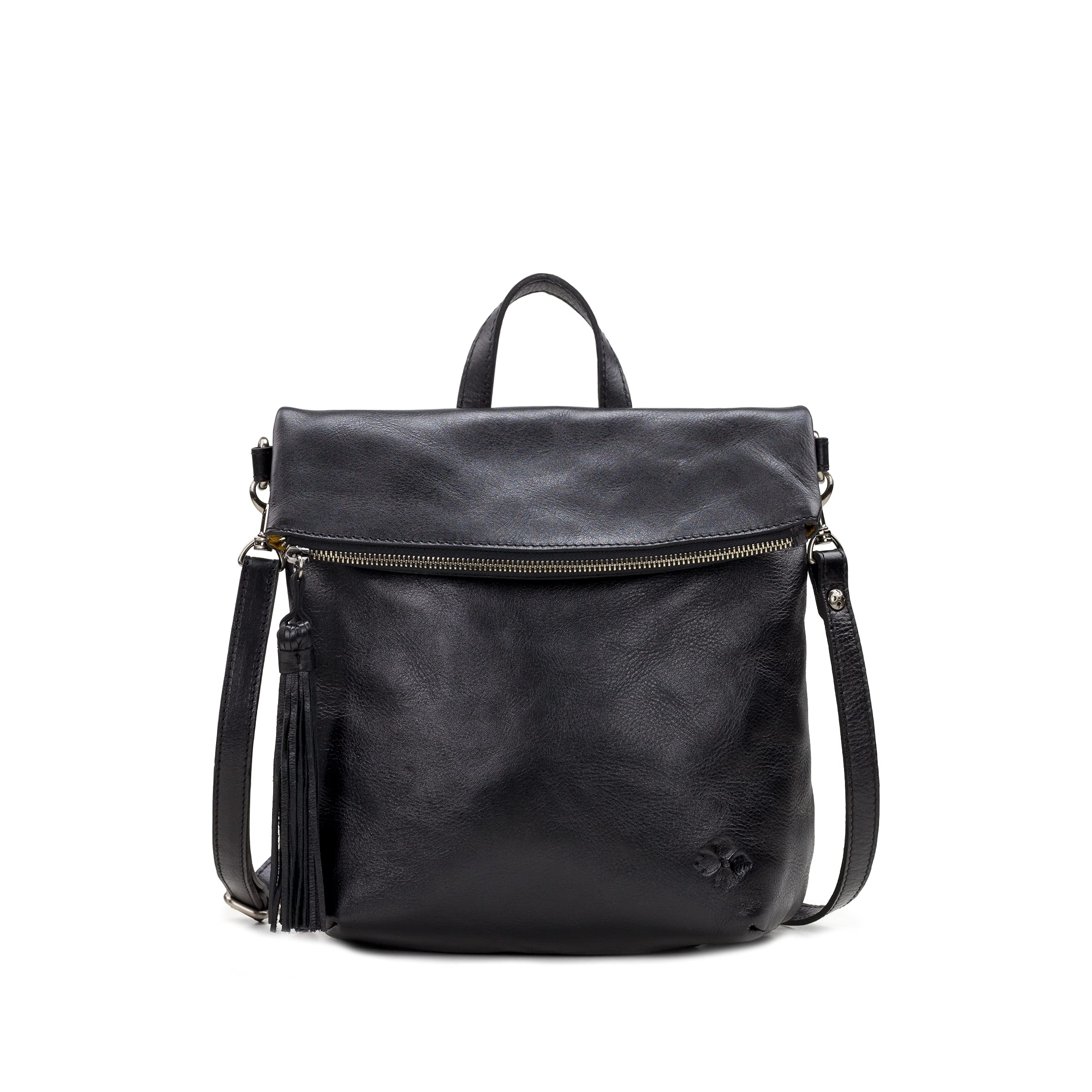 Patricia Nash Luzille Leather Backpack for Women - Convertible Backpack Tote & Purse - Genuine Leather Handbag - Black - Perfect for Work, Travel & Everyday Use
