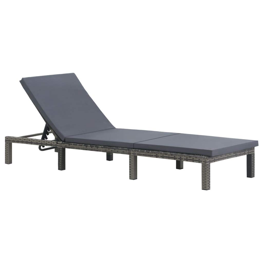 Rattan Wicker Chaise Lounge Chair - Adjustable Backrest Outdoor Patio Recliner with Cushion | Fast Shipping | Perfect for Garden, Yard, Poolside & Sunbathing Relaxation