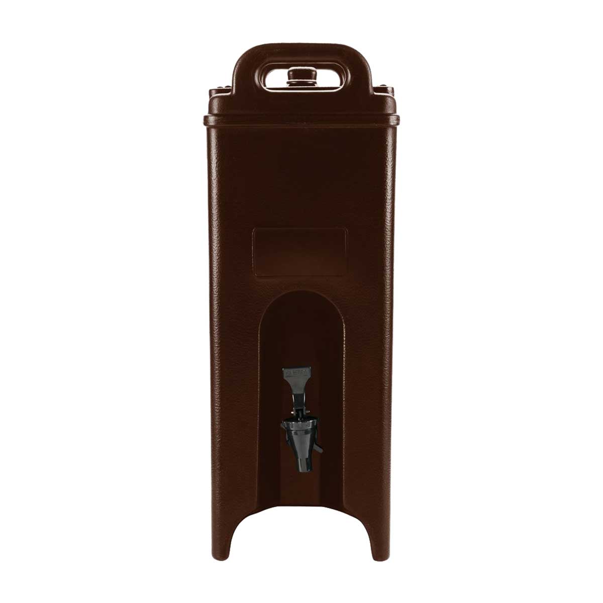 Cambro 500LCD131 4.75 Gallon Camtainer Insulated Beverage Dispenser - Dark Brown - Perfect for Coffee, Tea, Lemonade at Cafes, Restaurants & Events