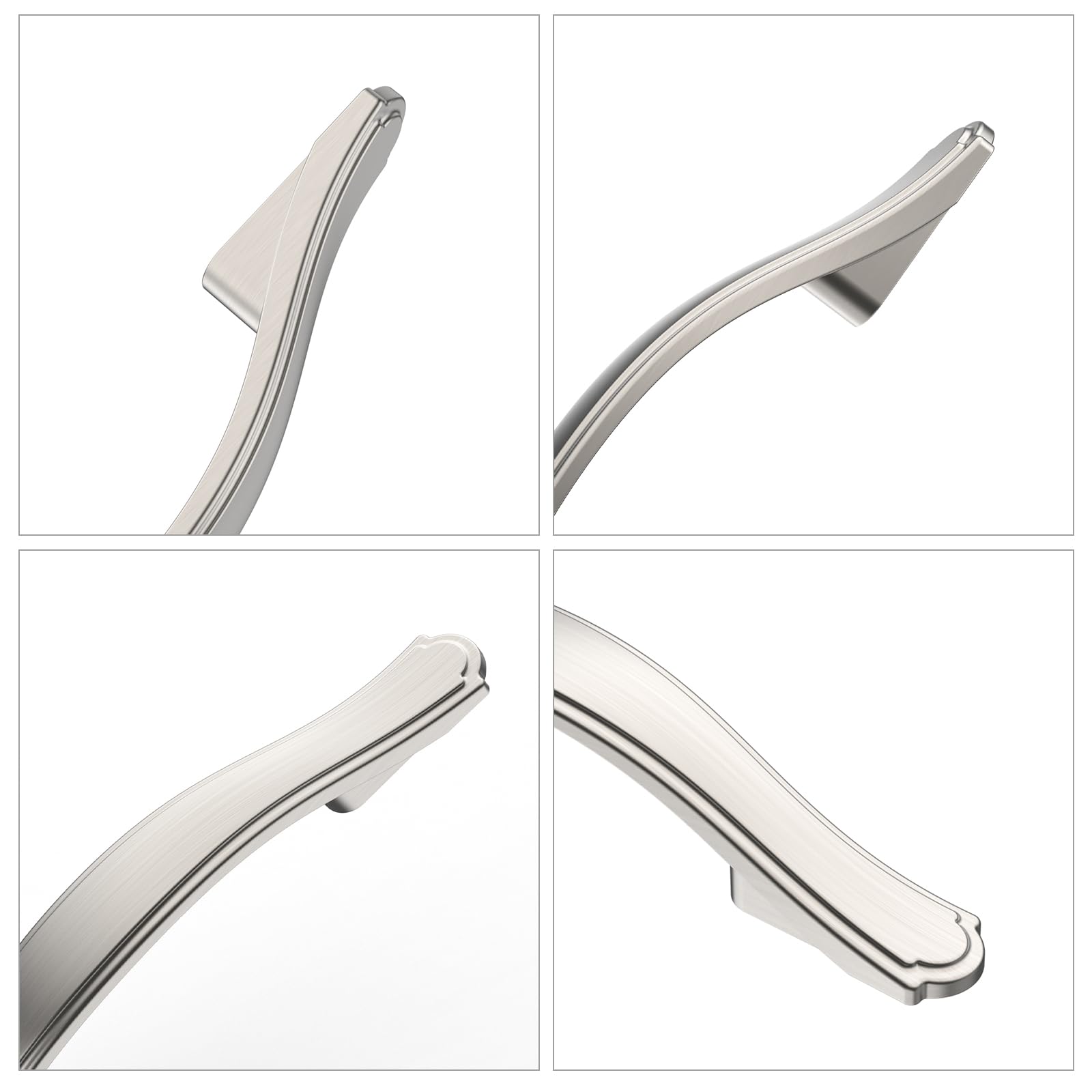 AOOTOCH 30 Pack Brushed Satin Nickel Kitchen Cabinet Handles - 3 Inch Hole Center Drawer Pulls for Cabinets, Dressers & Cupboards - Durable Cabinet Hardware for Modern Home & Office (AT2792BSN)