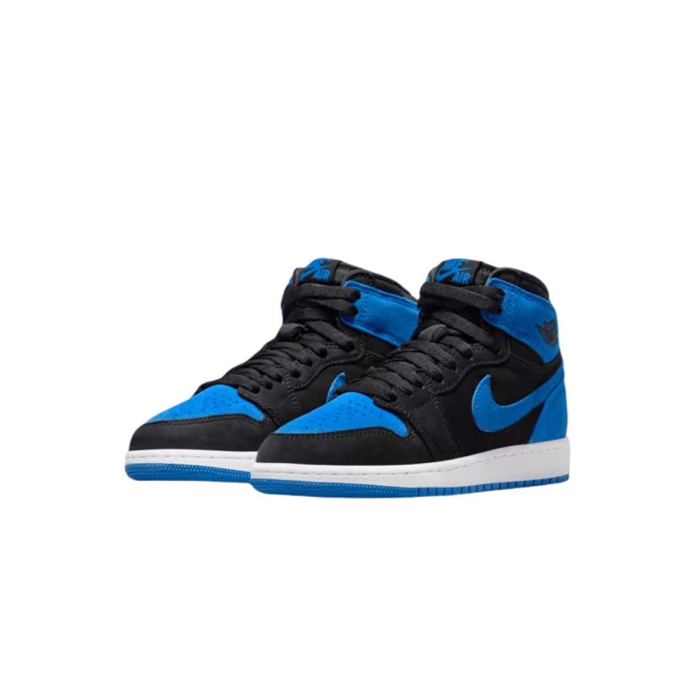 Air Jordan 1 Retro High GS Royal Reimagined Sneakers - Black, Royal Blue & White Basketball Shoes for Kids | Perfect for School, Sports & Street Fashion