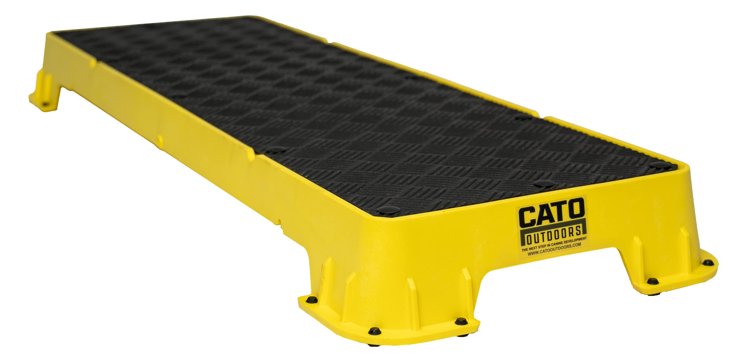 Cato Board XL - Large Dog Training Platform for Agility & Obedience, Non-Slip Yellow Surface (No Tilt Stand) - Perfect for Backyard Practice, Pet Gyms & Professional Canine Sports Training