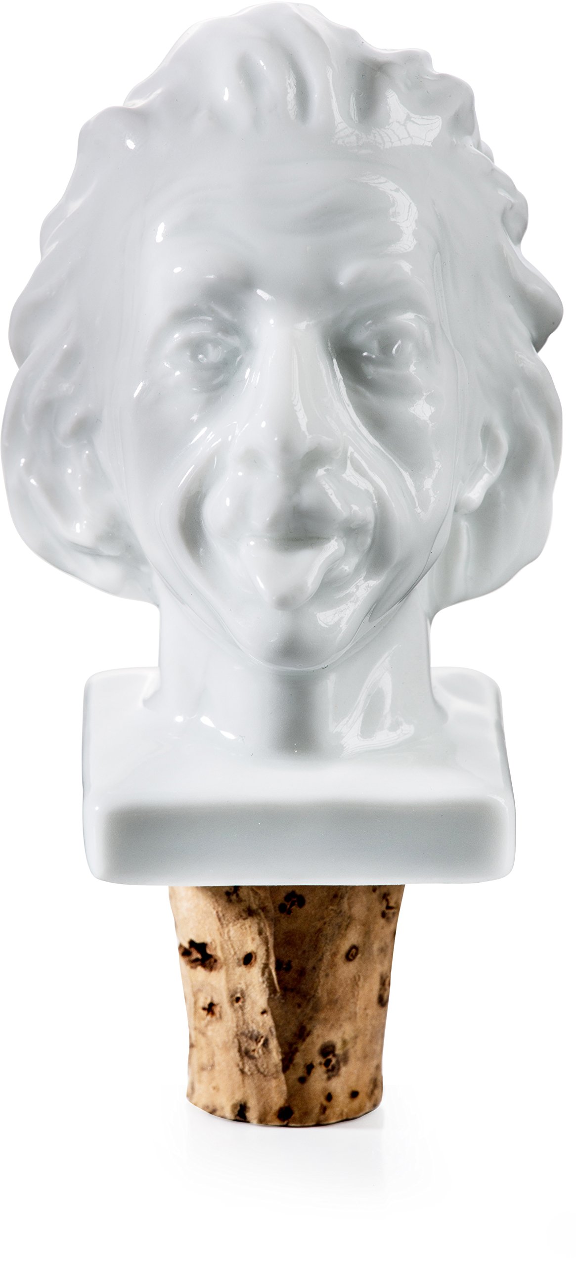Einstein Wine Stopper - Premium Portrait Cork for Wine Bottles | Perfect for Wine Lovers, Home Bars & Dinner Parties