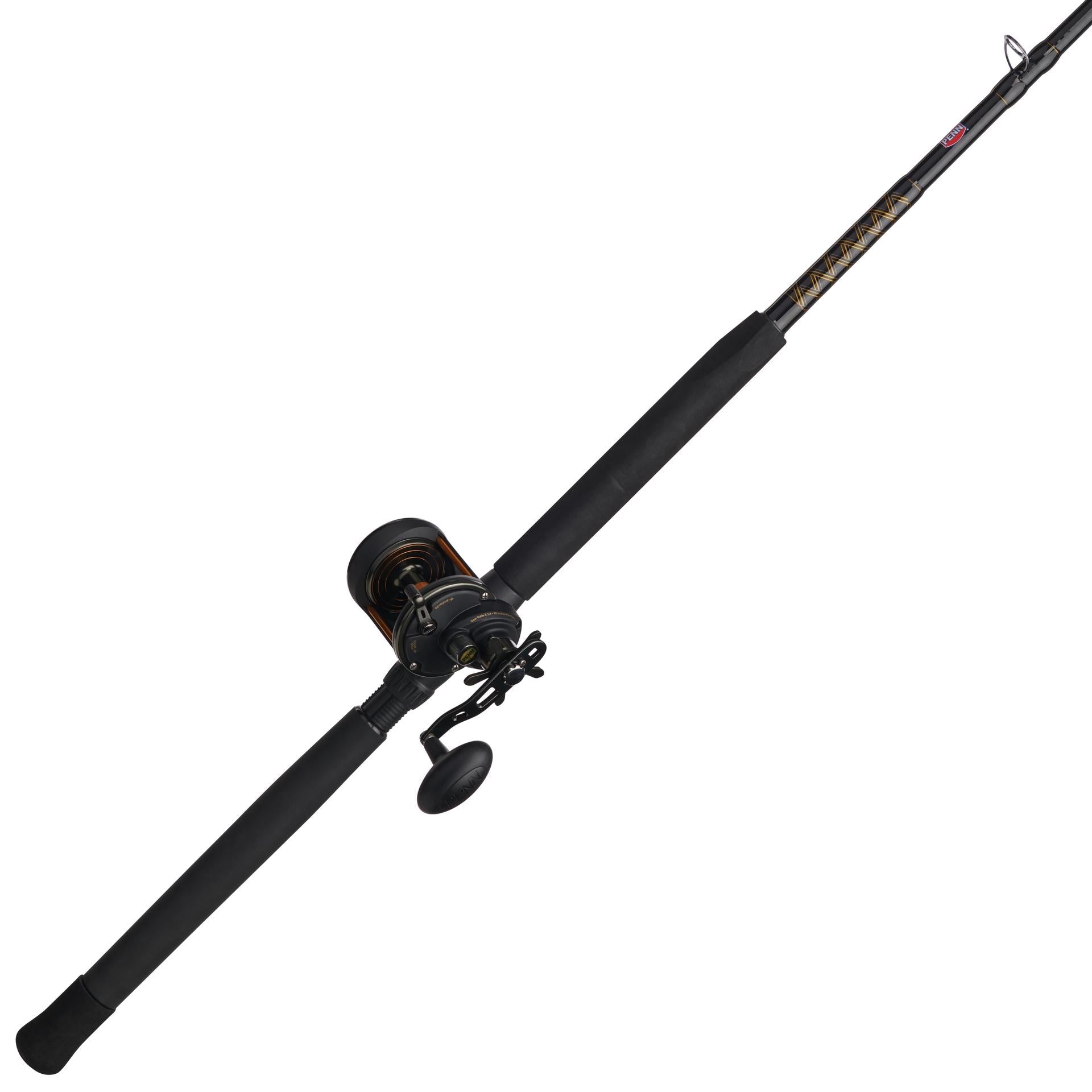 Squall® II Star Drag Conventional Fishing Rod and Reel Combo - Saltwater & Freshwater Angling for Bass, Tuna, and Offshore Fishing
