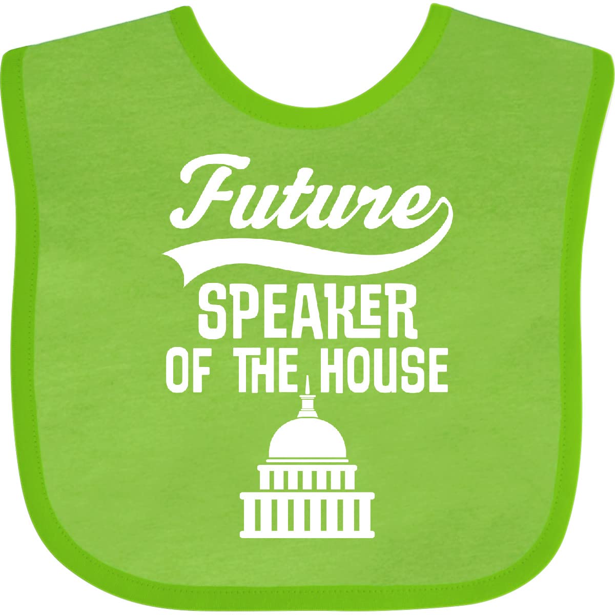 Inktastic Future Speaker of the House Congress Job Baby Bib - Funny Political Gift for Babies & Toddlers - Perfect for Election Season, Baby Showers & Political Events