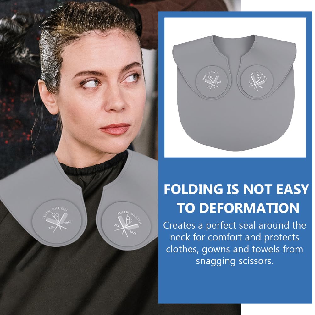 FOMIYES Silicone Hair Dye Collar - Waterproof Salon Neck Wrap for Hair Coloring & Cutting - Reusable Beauty Hair Protector for Salon & Home Use
