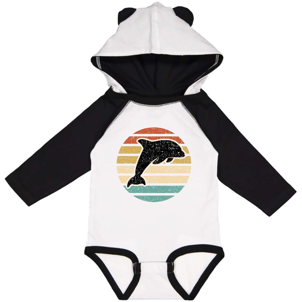 Inktastic Cute Dolphin Beach Vacation Long Sleeve Baby Creeper - Perfect for Ocean-Themed Parties, Family Beach Trips & Summer Photoshoots