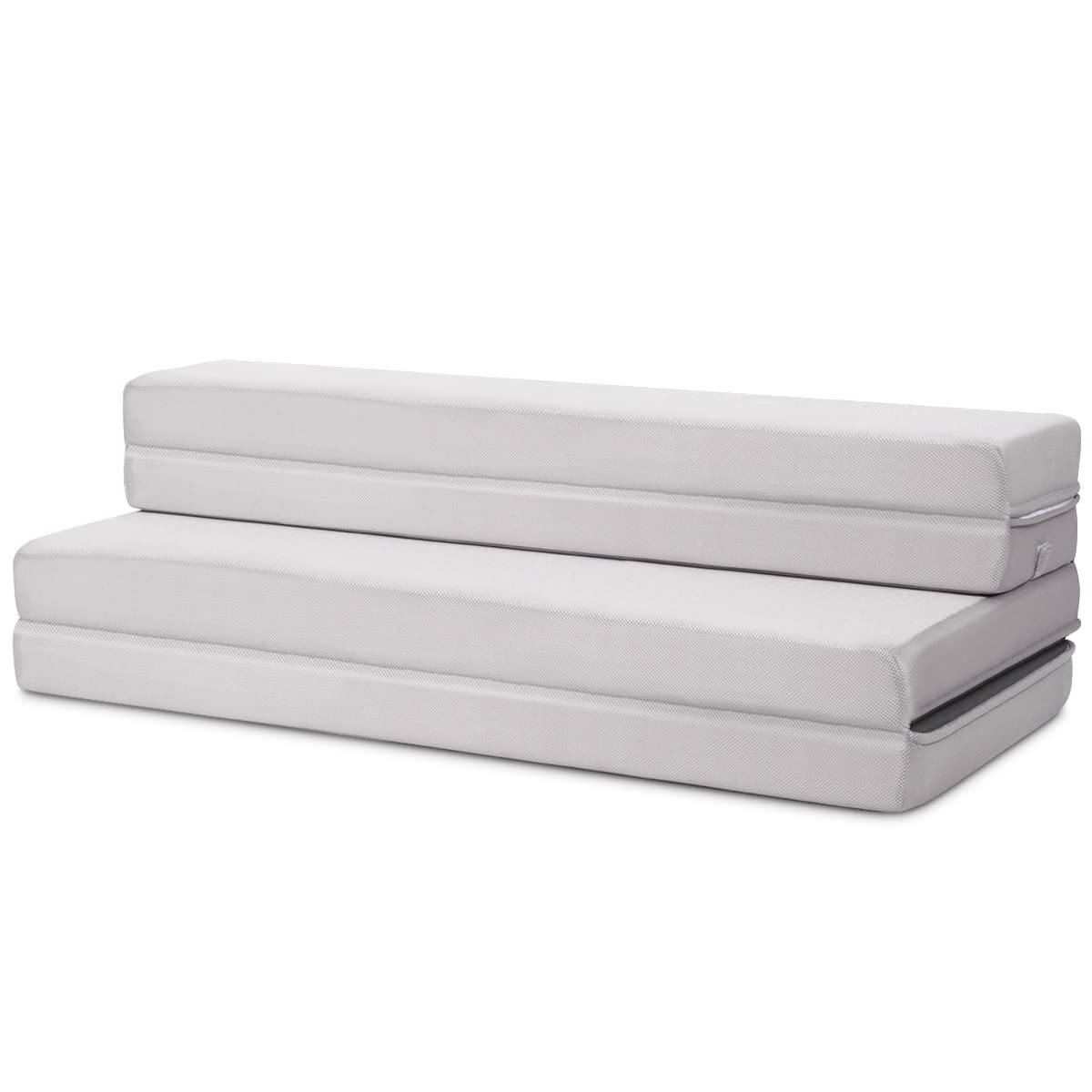 KOMFOTT 4-Inch Tri-Fold Memory Foam Mattress Twin XL Size - Removable & Washable Cover - Portable Folding Guest Bed, Sofa Bed, Camping & Travel Mattress for Home, Dorm, RV & Outdoor Use