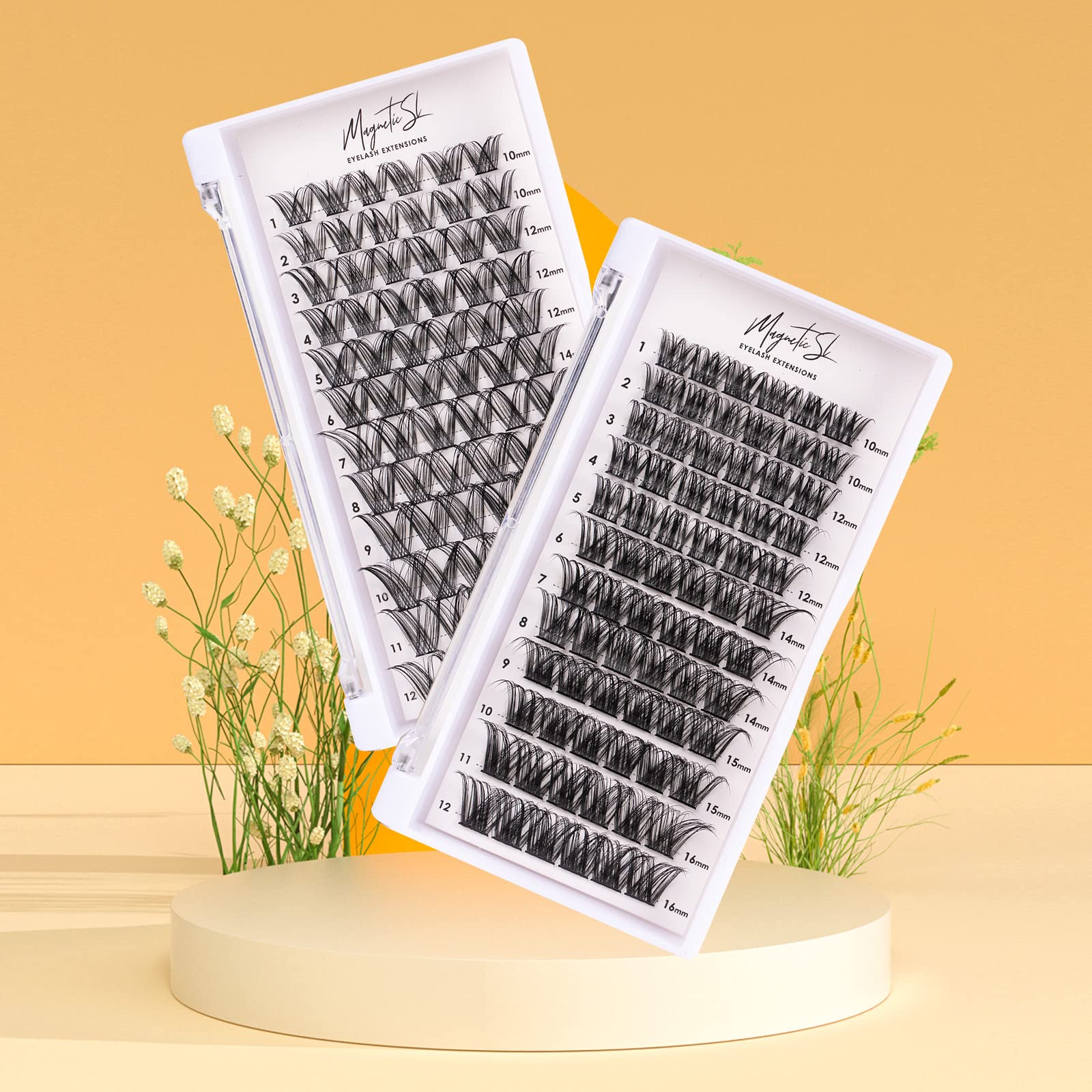 72 Cluster Lashes - DIY Wispy Fluffy Eyelash Extension Kit with 10-16mm C/D Curl, Reusable False Eyelashes for Natural Look (DM01) | Perfect for Bridal, Party & Everyday Glam Makeup
