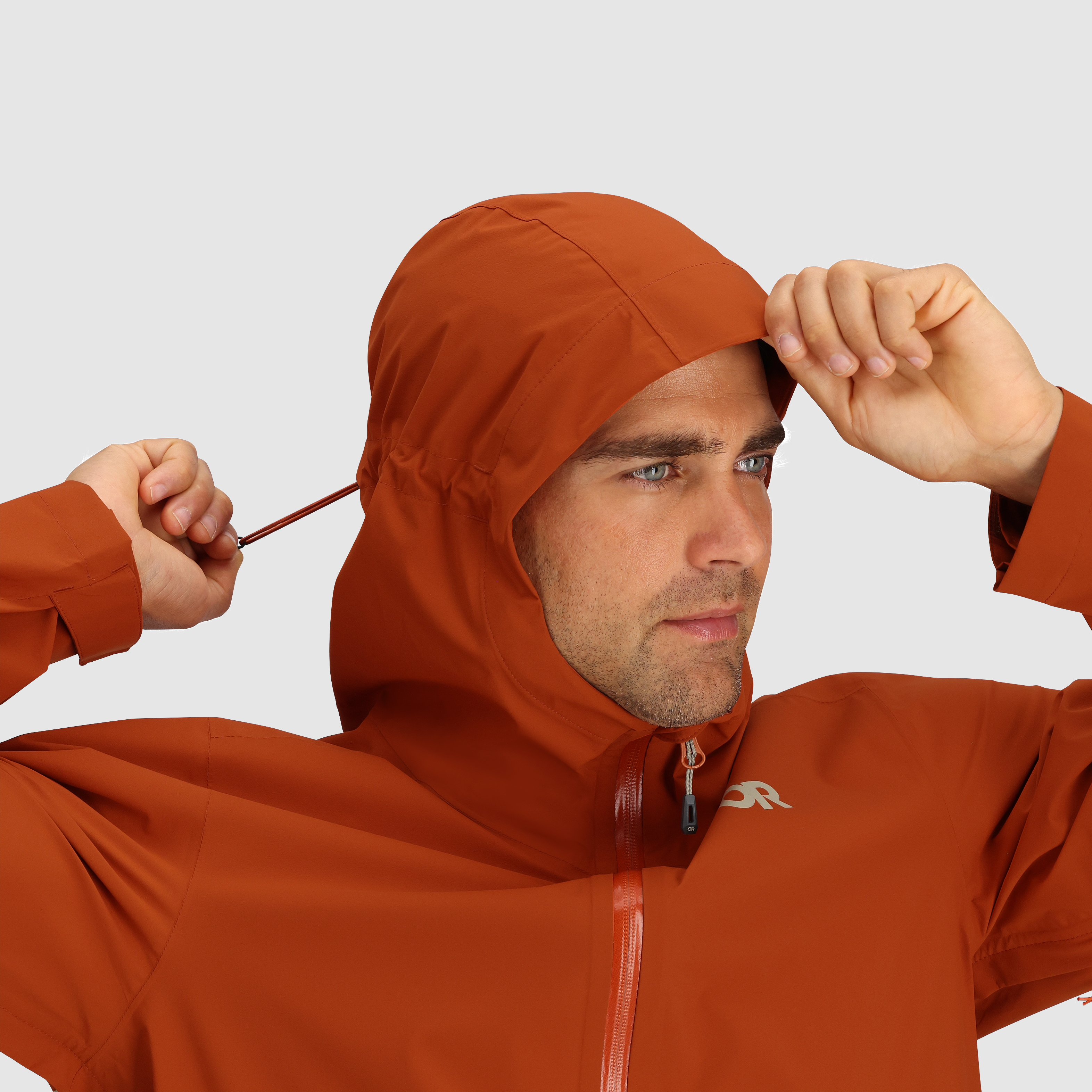 Men's Waterproof Stretch Rain Jacket - Lightweight Windbreaker for Outdoor Hiking & Commuting - Stratoburst Technology for All-Weather Protection