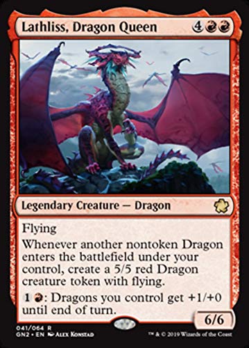 Magic: The Gathering - Lathliss, Dragon Queen Card (MTG Game Night 2019 Edition) - Collectible Trading Card for Commander & Standard Decks - Perfect for Game Nights & Tournaments