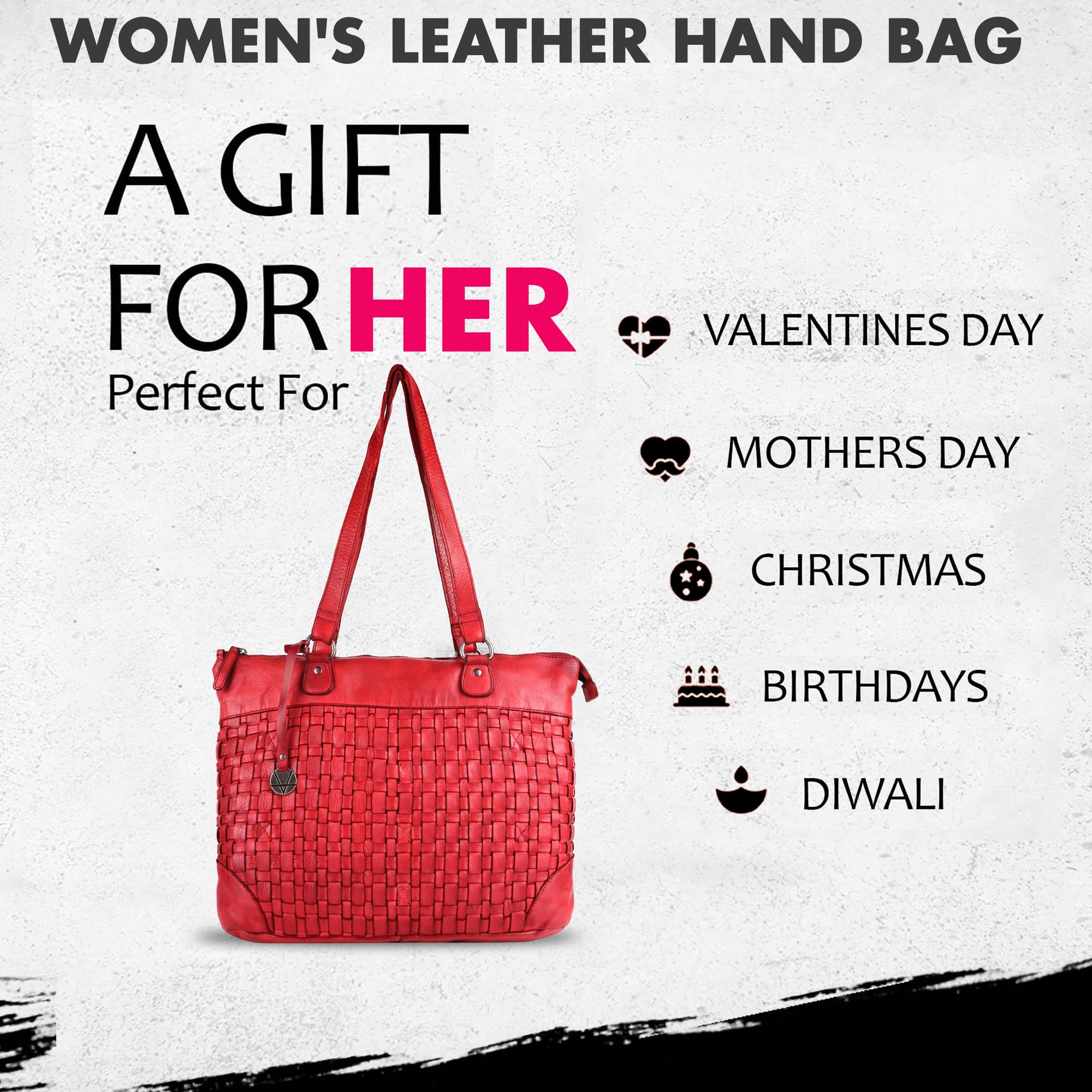 Premium Genuine Leather Women's Tote Bag - Stylish Satchel Purse with Top Handle & Adjustable Shoulder Strap - Perfect for Work, Travel & Everyday Use