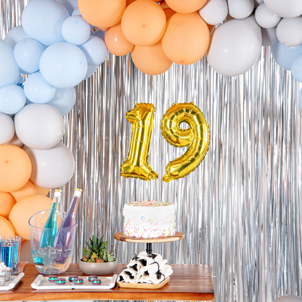 Balloonify Gold Mylar Number 9 Balloon - 16 Inch Large Foil Balloon for Birthday Parties, Anniversaries & Celebrations (1 Count)