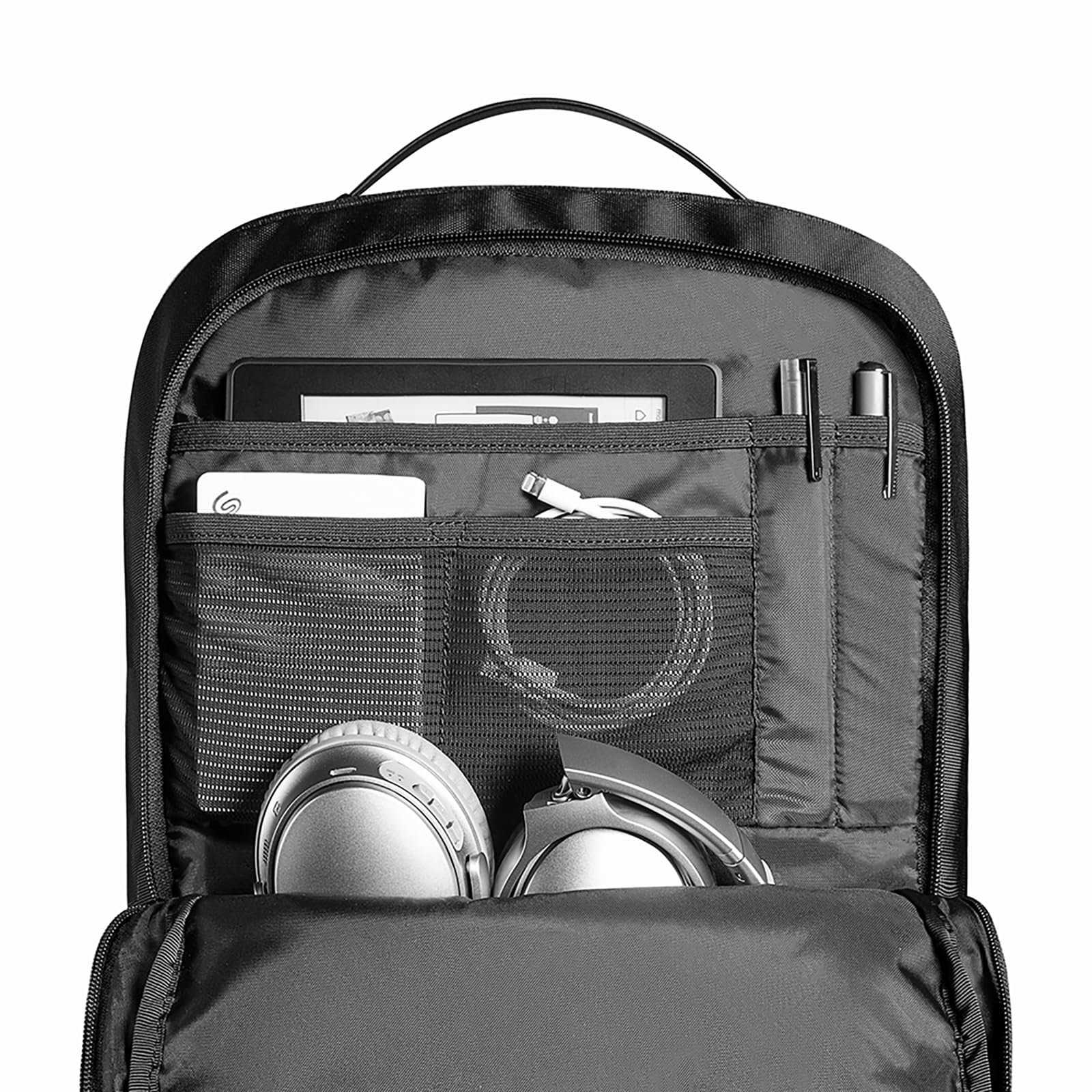 tomtoc 15.6 Inch Professional Business Laptop Backpack - Premium Cordura Waterproof Travel Computer Bag with 26L Large Capacity - Perfect for Work Commute, Business Trips & College Campus Use