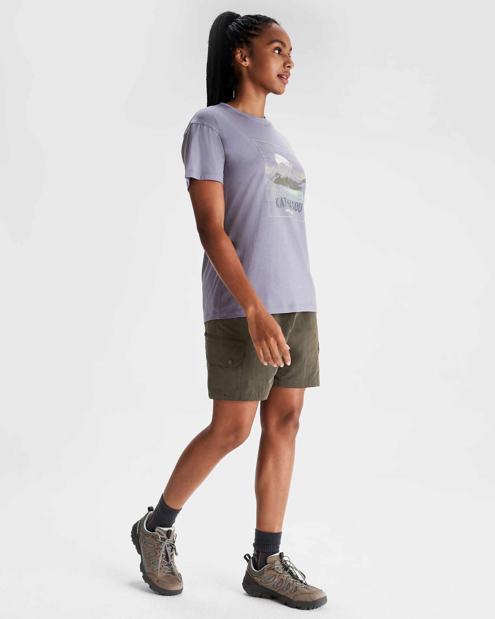 Organic Cotton Women's T-Shirt - Dark Haze | Soft & Breathable Casual Tee for Everyday Wear, Travel & Outdoor Activities