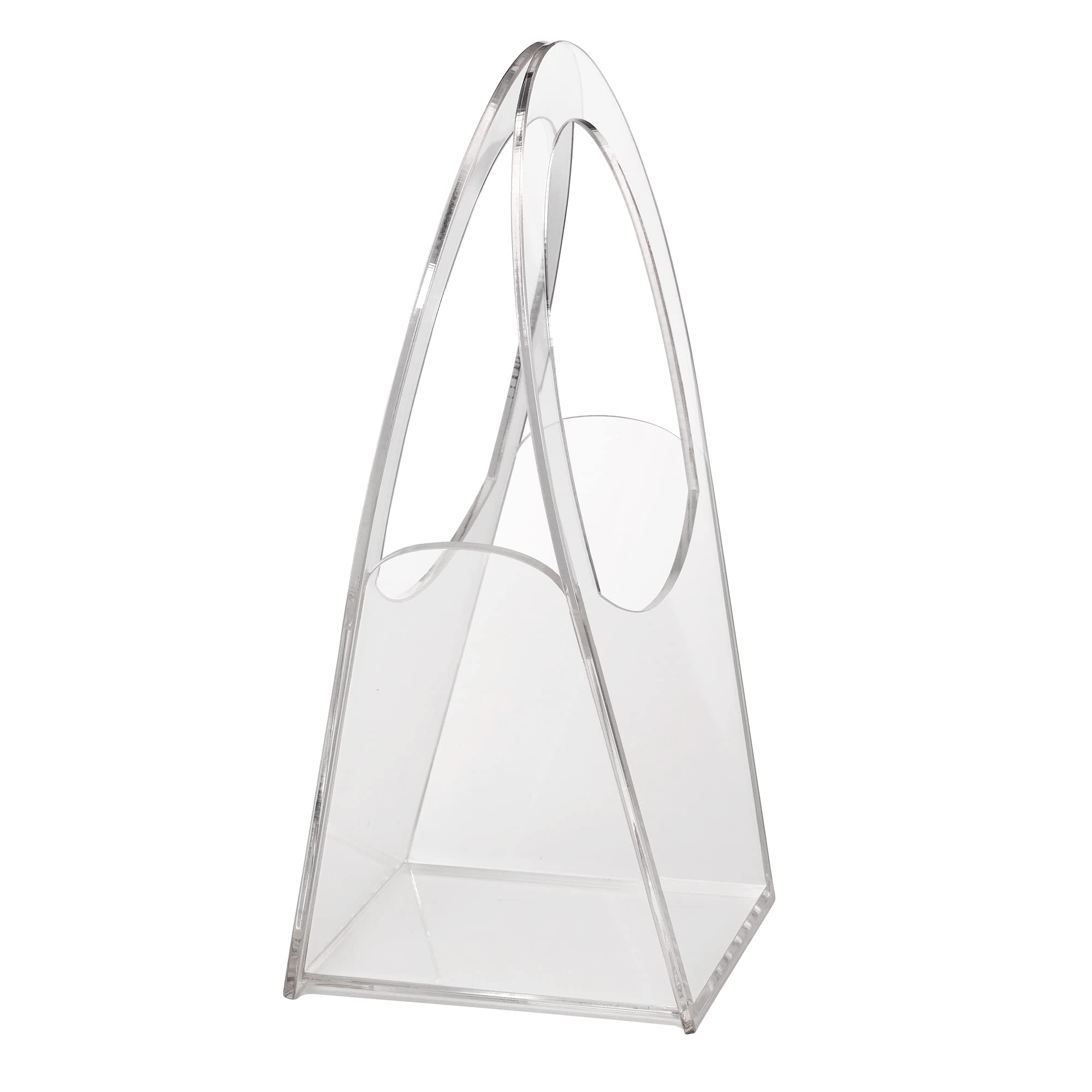 Lillian Rose Clear Modern Flower Girl Basket - Elegant Wedding Accessory for Flower Girls, Bridal Party, and Special Occasions