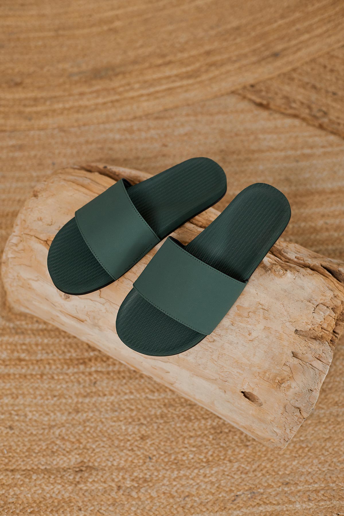 Indosole Eco-Friendly Slides - Leaf Green Color | Comfortable & Sustainable Sandals for Men & Women | Perfect for Beach, Pool & Casual Wear