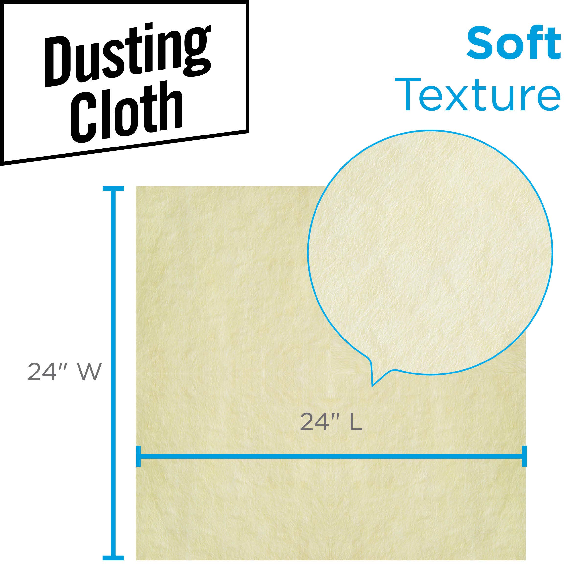 Brawny Yellow Quarter-Fold Disposable Dusting Cloths - 24