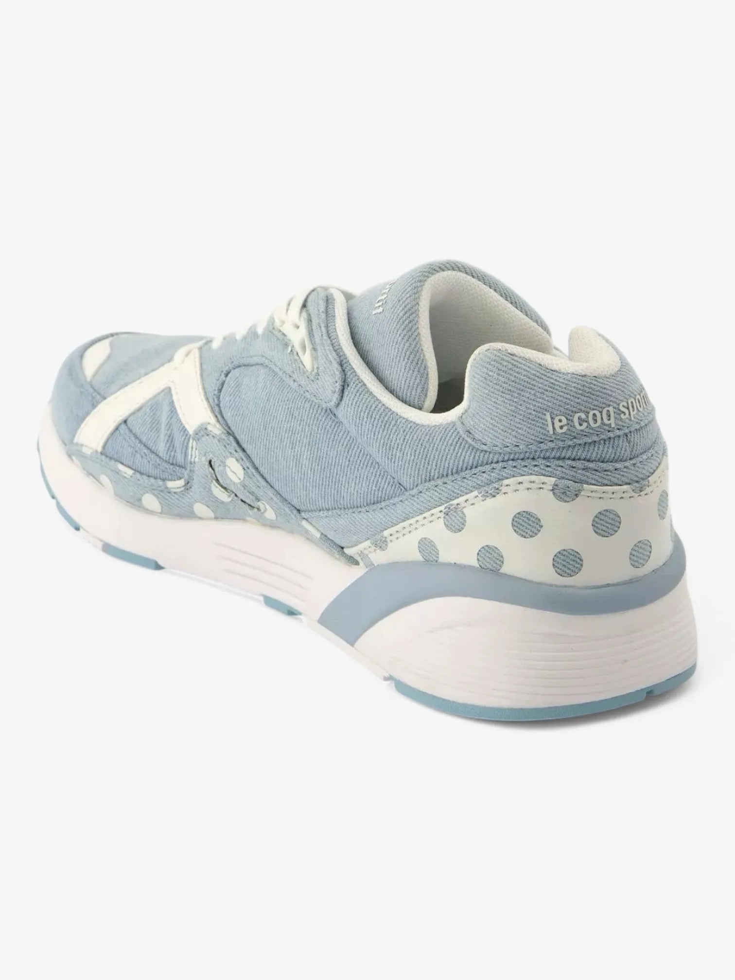 Le Coq Sportif R850 W Denim Dots Celeste White Women's Running Shoes - Lightweight Comfort for Jogging, Gym Workouts & Casual Wear