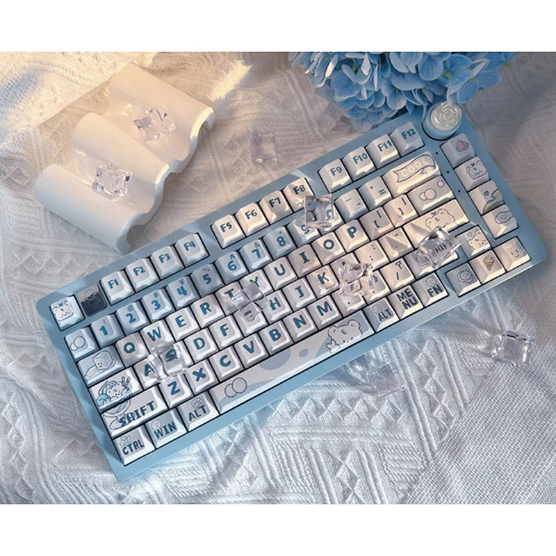 ACGAM Ice Bear Keycap Set - Cherry Profile 137 Keys for Mechanical Keyboard - Perfect for Gaming, Typing & Office Work