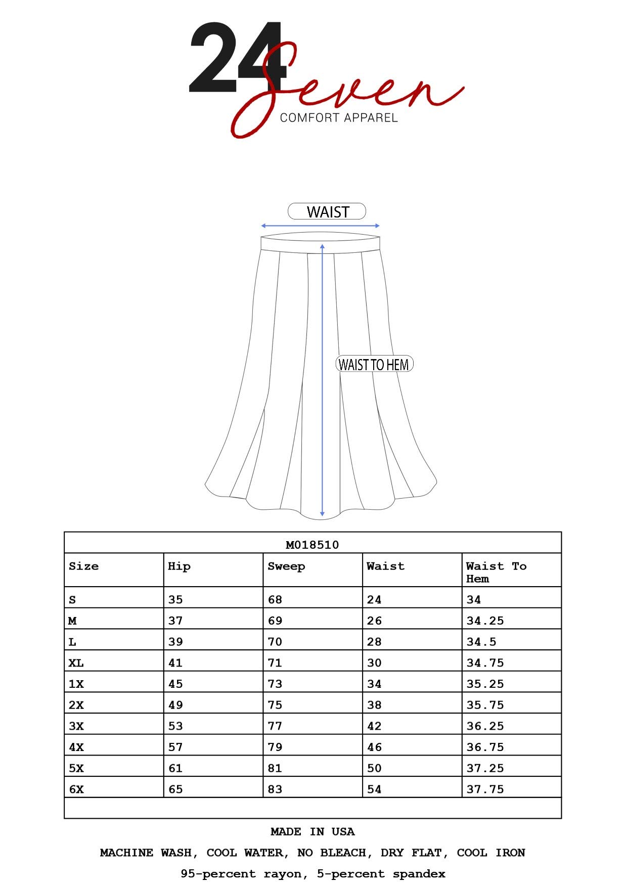 24seven Comfort Maternity Maxi Skirt for Women - Stretchy Elastic Waist Long Flared Dress Skirt | Pregnancy Clothes for Work, Church & Special Occasions