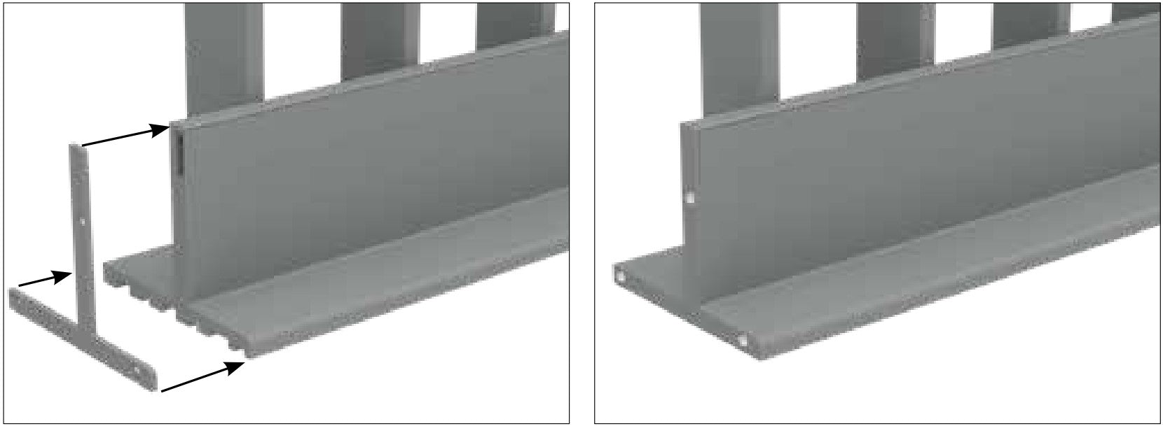 VISOR Balustrade 'T' Deck Mount End Plates - Stainless Steel Rail Bracket Set (Pack of 2) for Outdoor Staircase & Balcony Safety Railing Installation