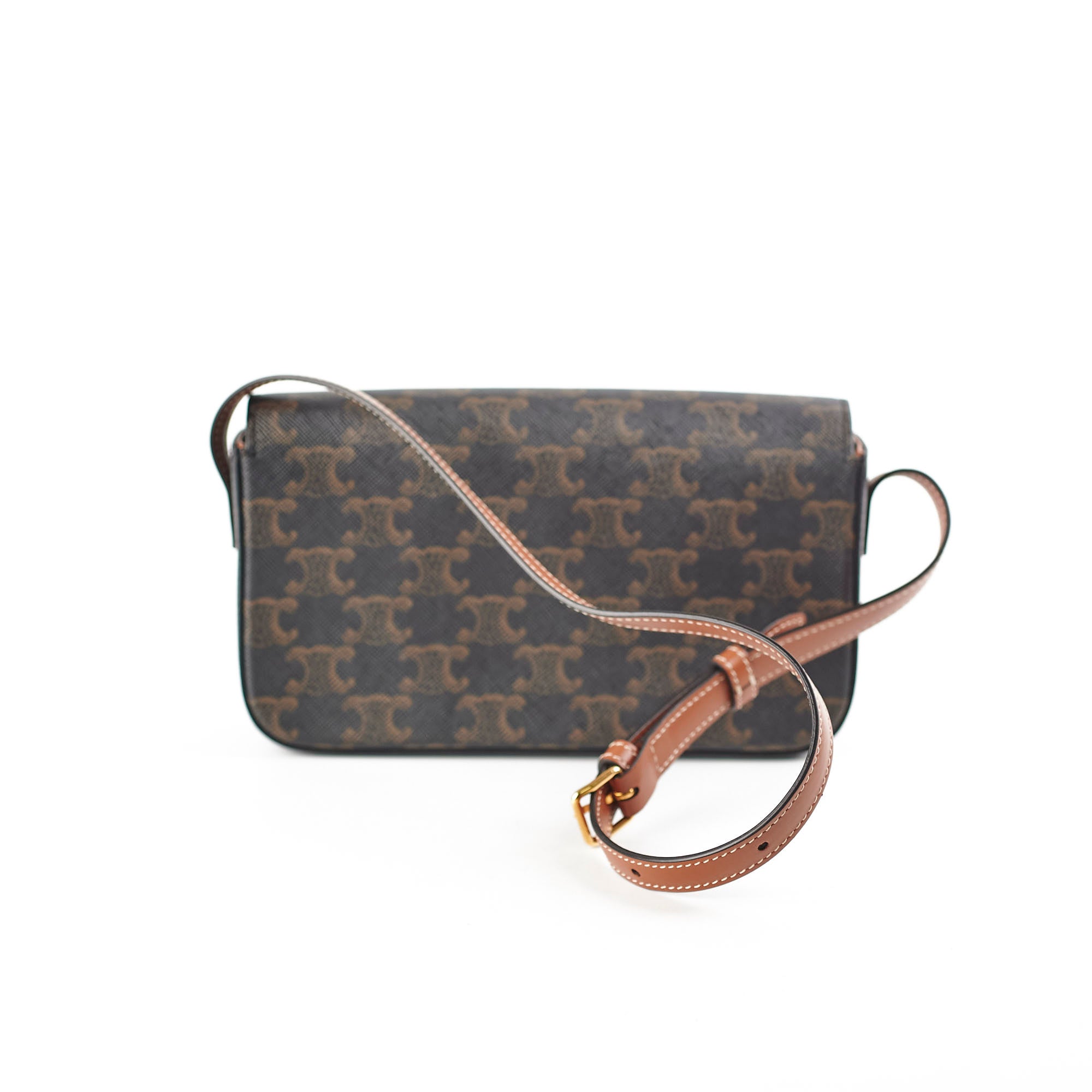 Celine Triomphe Canvas Shoulder Bag for Women - Luxury Designer Crossbody Purse with Adjustable Strap, Perfect for Work, Travel & Evening Out