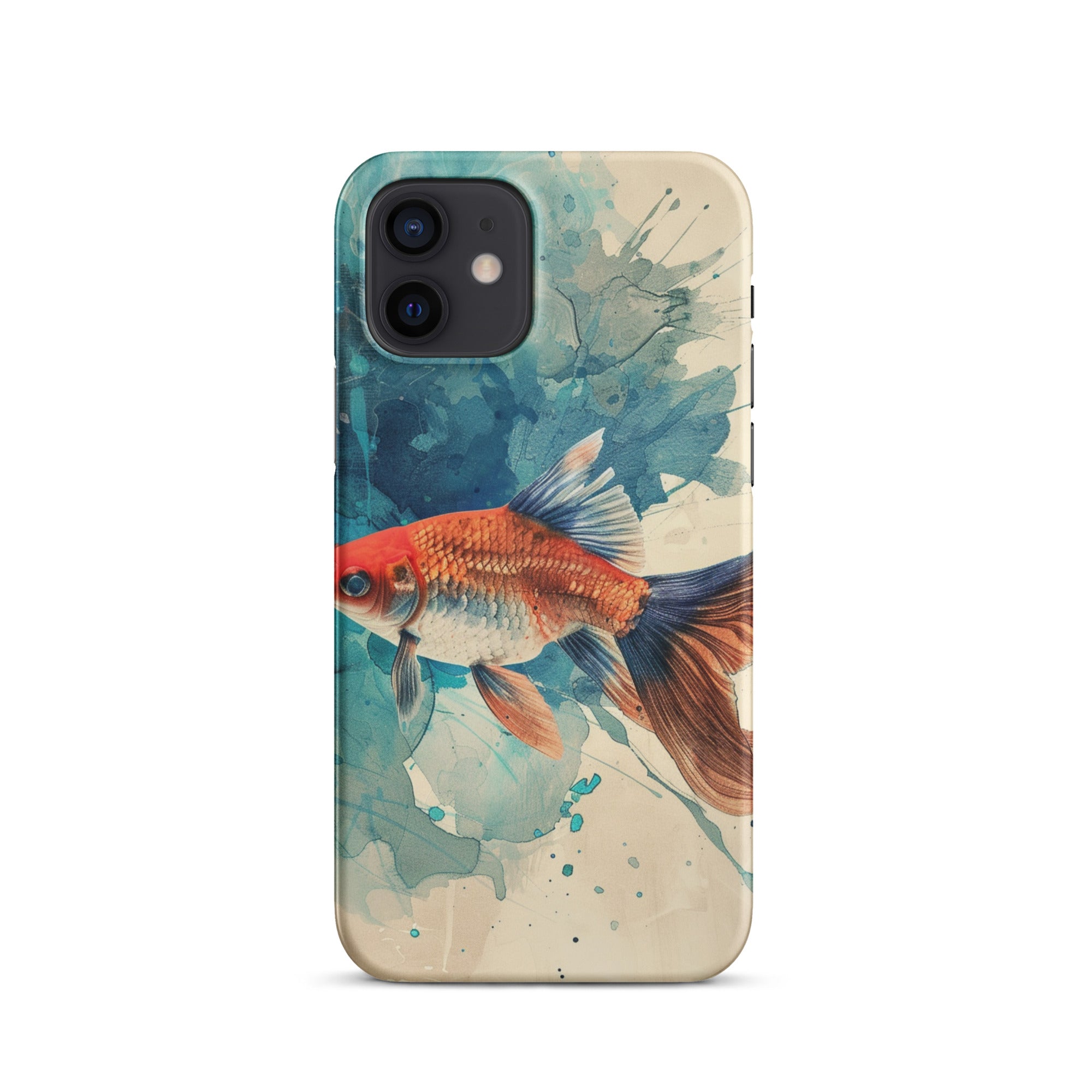 Durable Fish Print Snap Case for iPhone 14/13/12/11/X/8 - Protective Phone Cover with Secure Grip - Perfect for Outdoor Activities, Travel & Daily Use