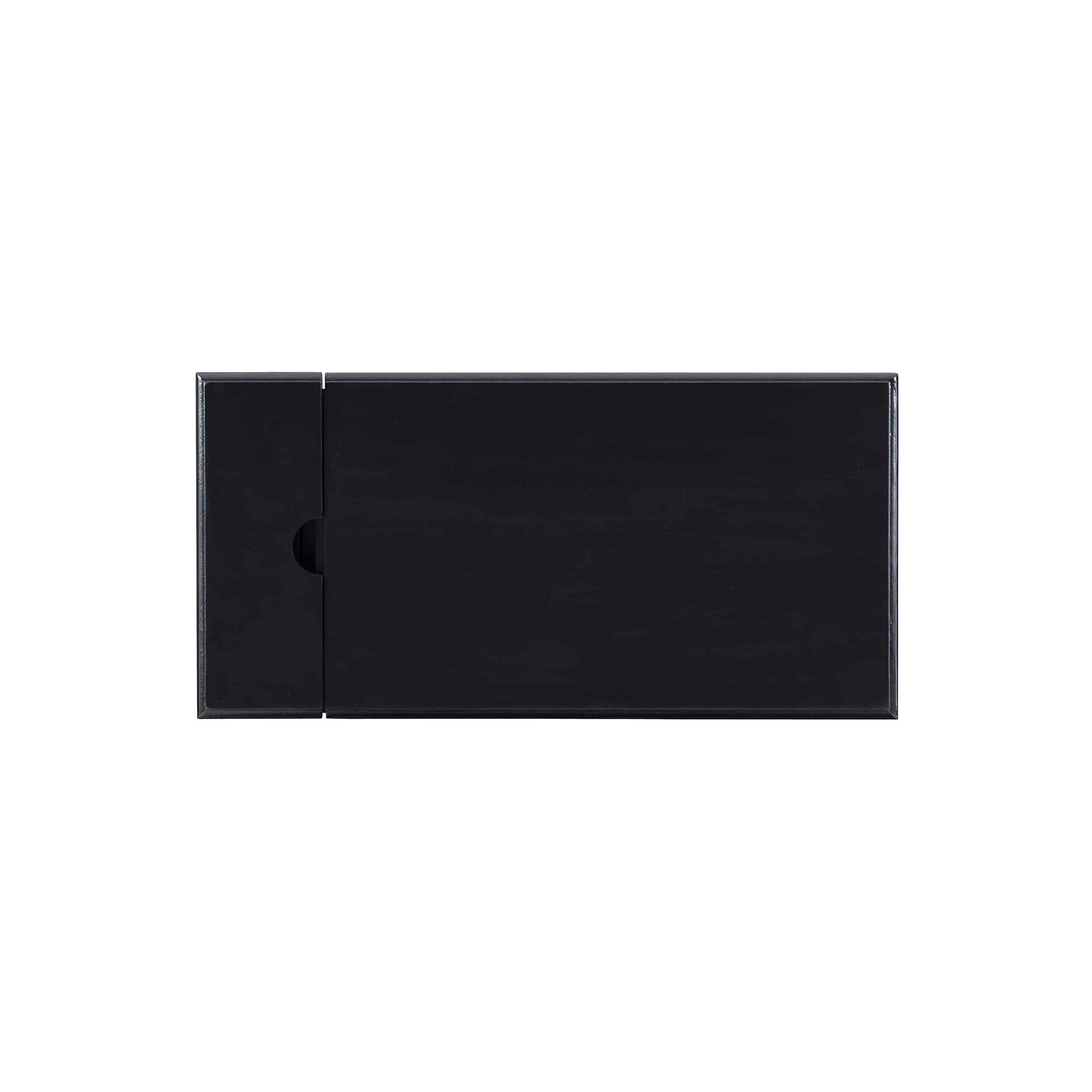 Powell Furniture Barron Small Black Accent Table - Modern Side Table for Living Room, Bedroom, or Office Decor