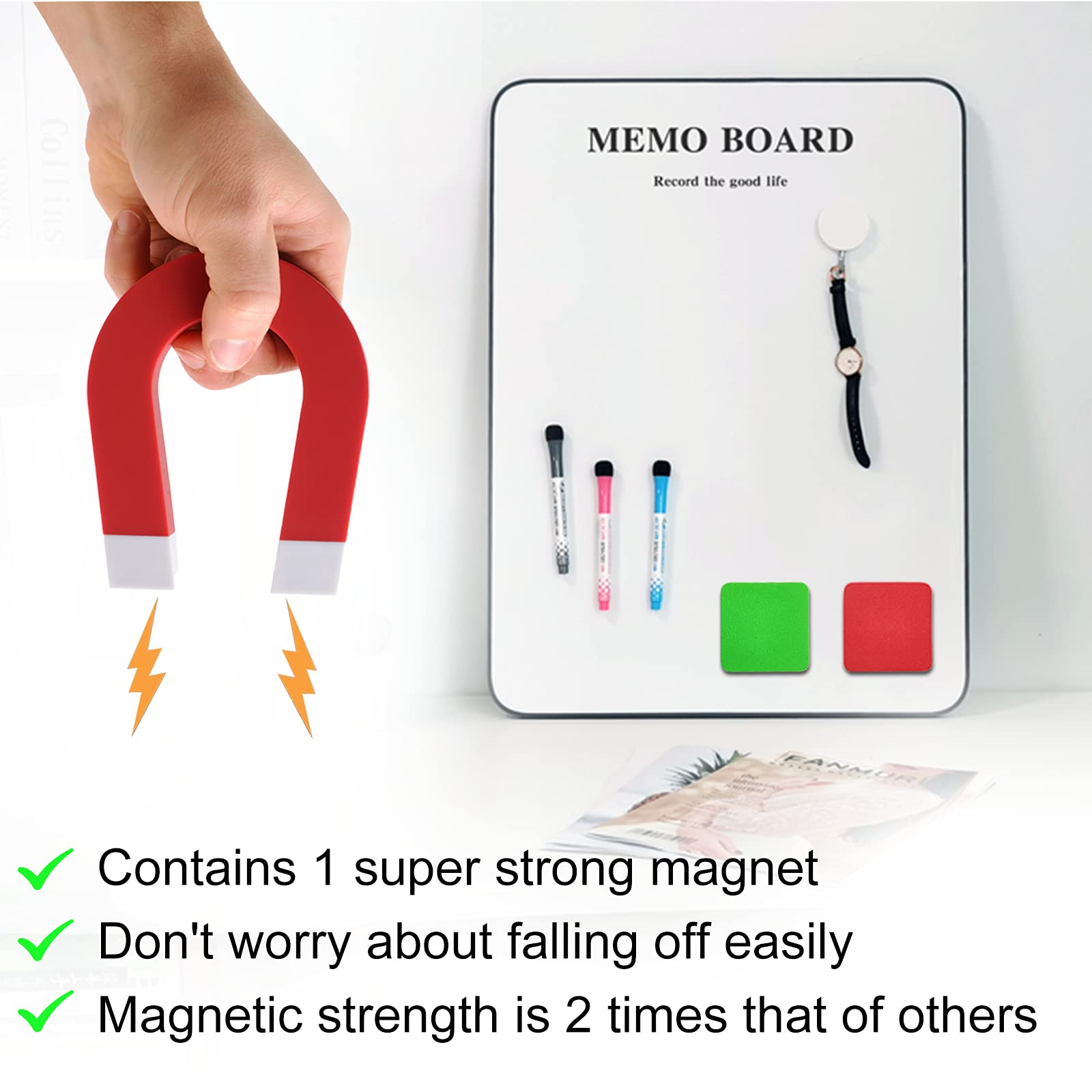 OWLKELA 30 Pack Magnetic Whiteboard Erasers for Kids & Adults - Dry Erase Board Cleaner for Soft Whiteboards, Glass Whiteboards & Classroom Boards | Perfect for Office, School & Home Use