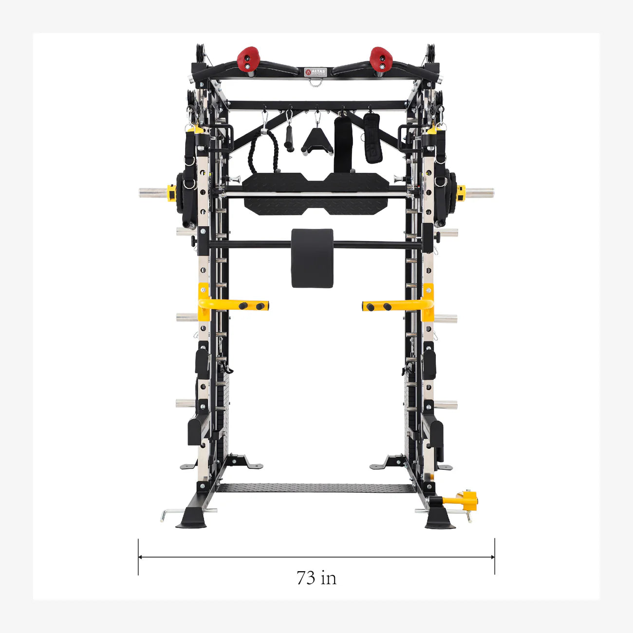 Atlas Strength Smith Machine with Pin-Loaded Weight Stack & Pulley System - AL 3087B Home Gym Equipment for Full-Body Workouts | Perfect for Home Fitness, Strength Training & Muscle Building