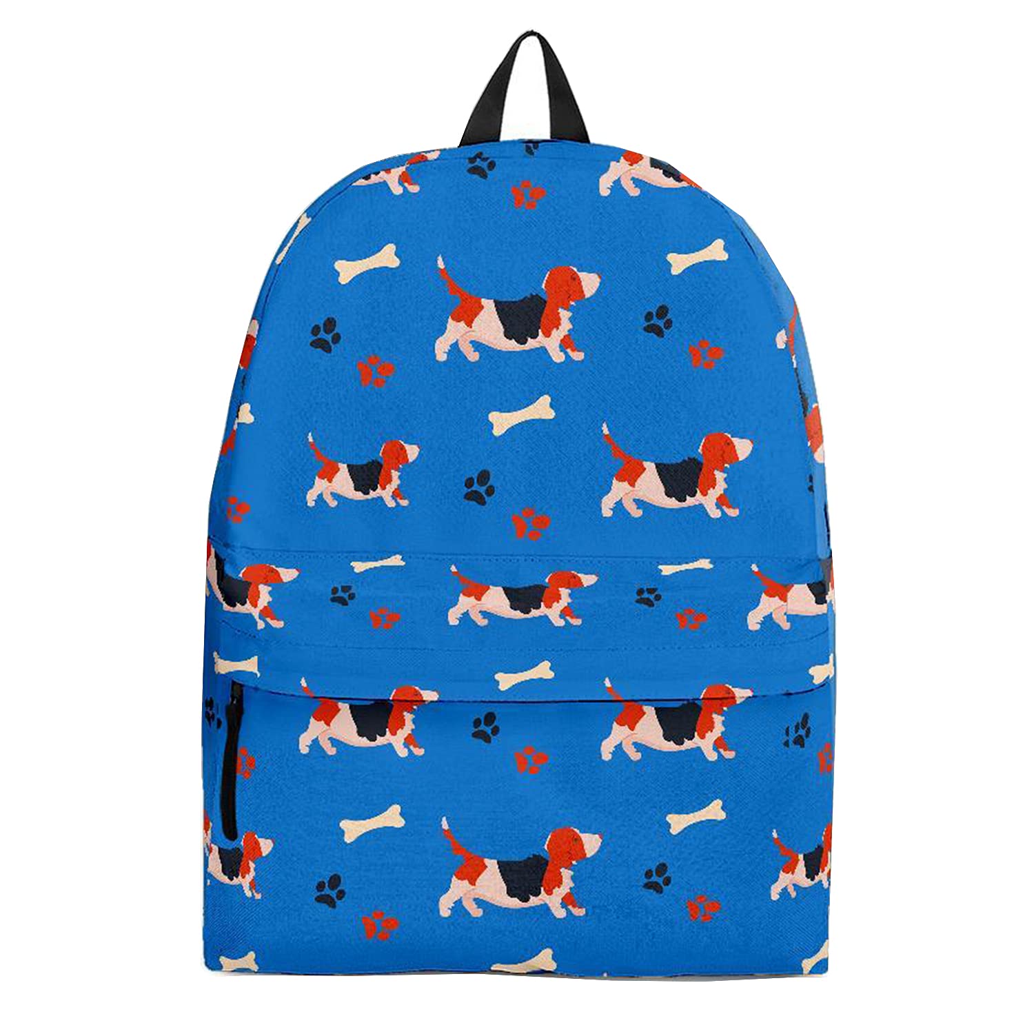 Basset Hound Mini Backpack for Women & Teen Girls - Cute Dog Print School Backpack, Travel Daypack for Work, Commute & College (Series 31) | Perfect for School, Travel & Everyday Use