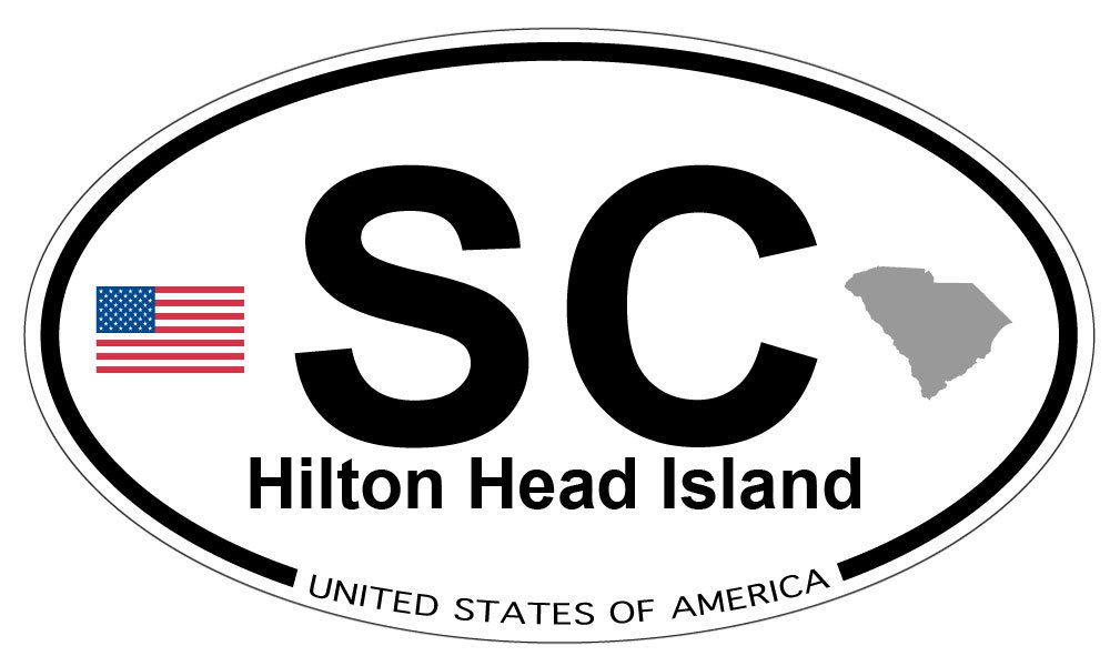 Hilton Head Island, South Carolina Oval Magnet - Souvenir Fridge Magnet for Travel Memories, Beach Decor & Gift Ideas